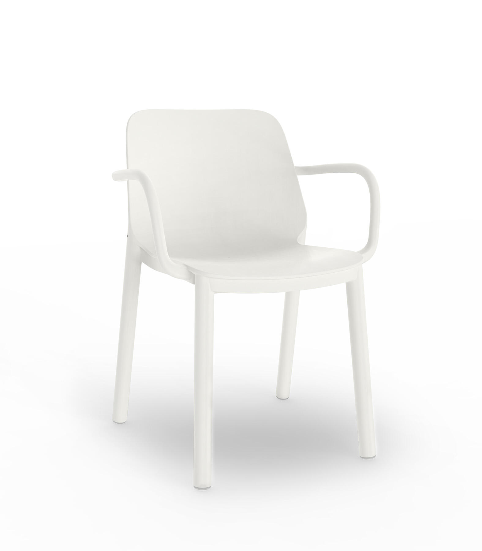 Pack 8 sillas de jardín con brazos de polipropileno one blanca