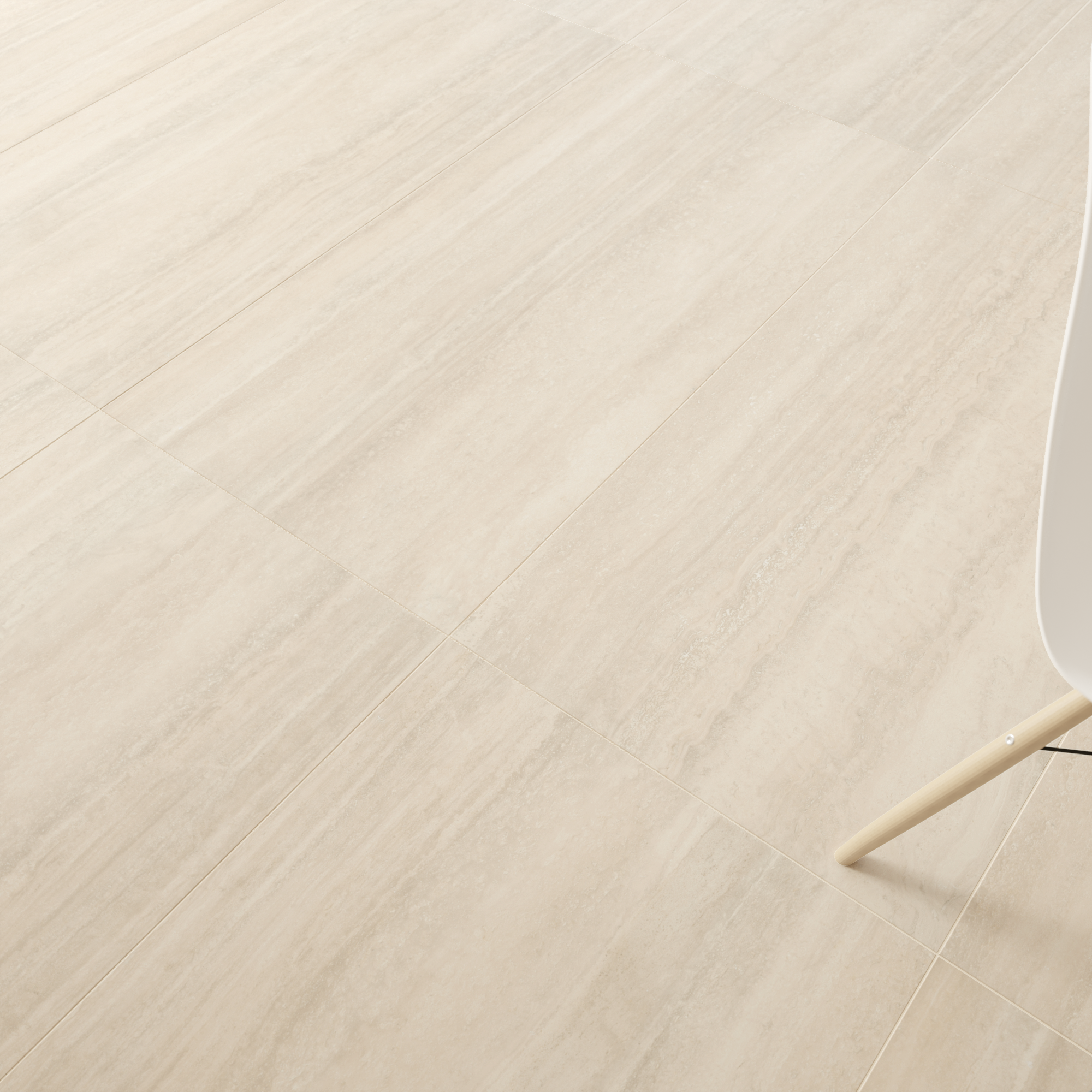 Carrelage sol/mur intérieur effet travertin beige Helos l.59.5 x L.120 cm ARTENS - 6