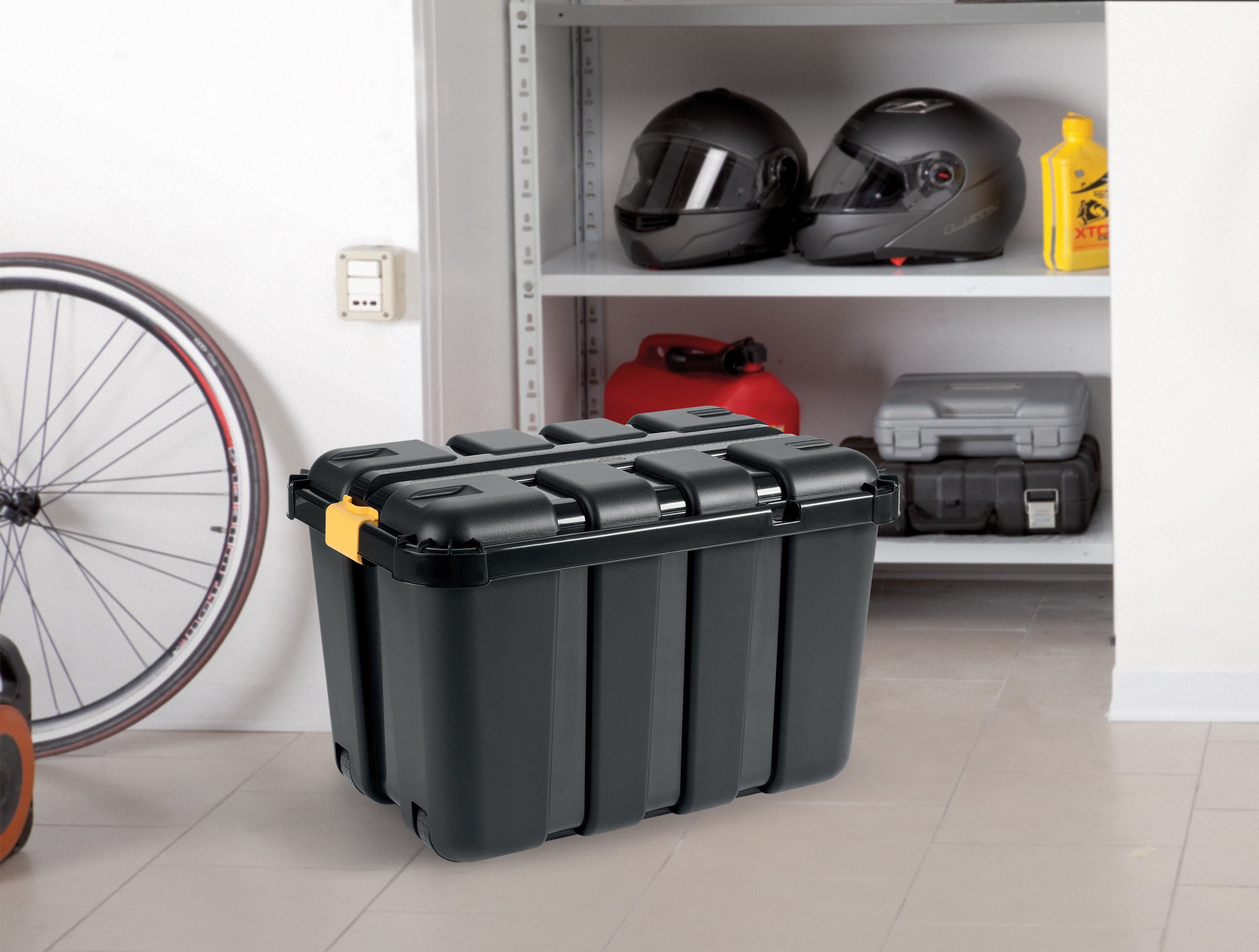 Contenitore in polipropilene TONTARELLI Boxone L 52 x H 52 x P 79, 150 lt cm nero - 3