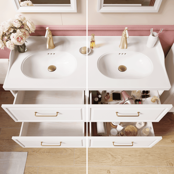 tiroirs meuble de salle de bain charm vasque marque sensea