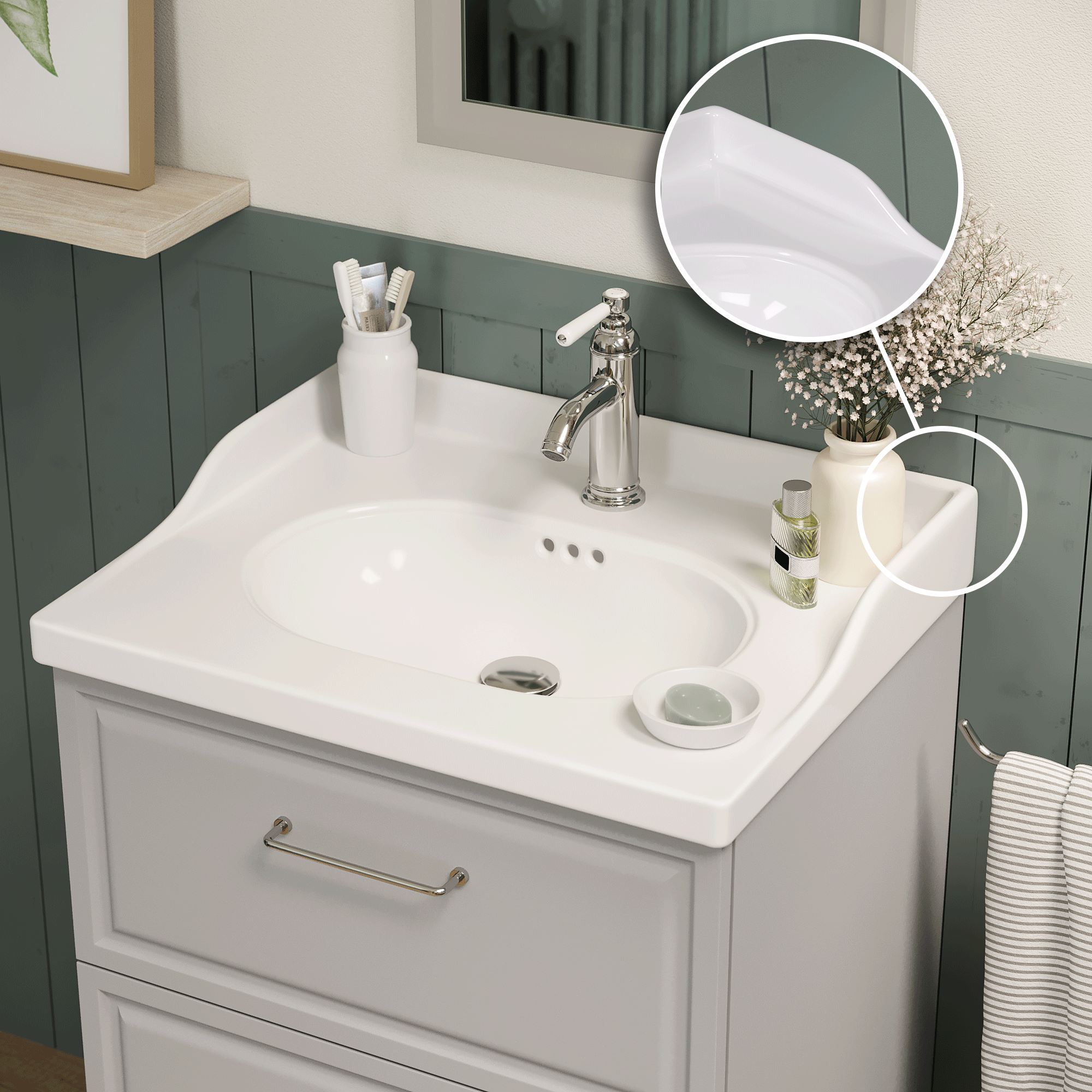 Umywalka meblowa 61 x 49 Sensea - 24