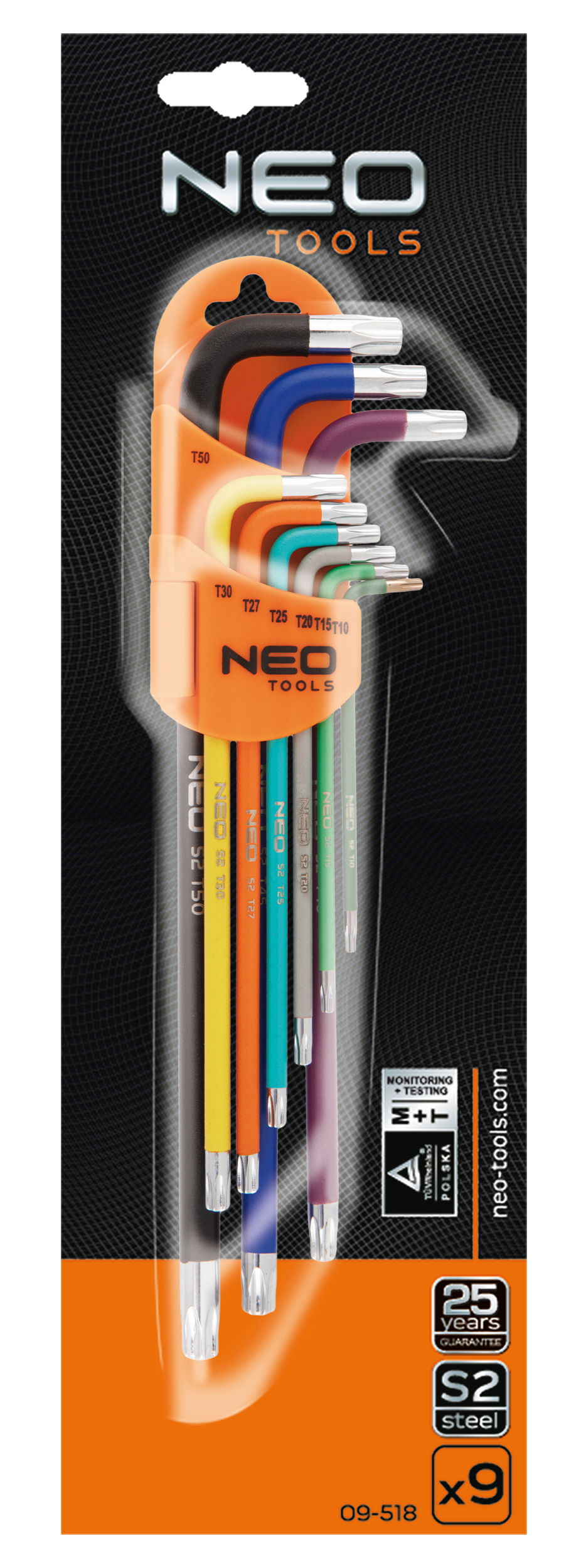 Zestaw kluczy Torx T10 - T50 9 szt. Neo Tools - 8
