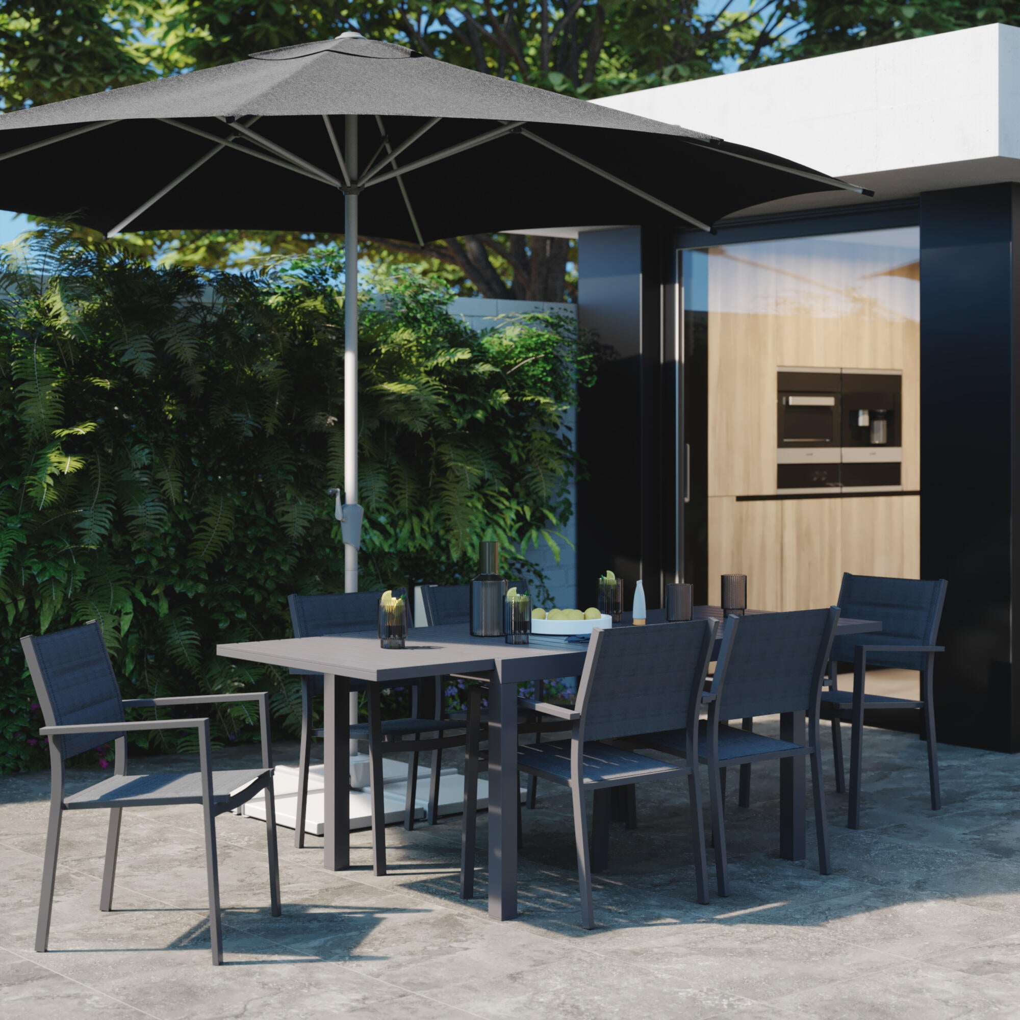 Guarda-sol NATERIAL aura ii octo d400cm antracite - 2