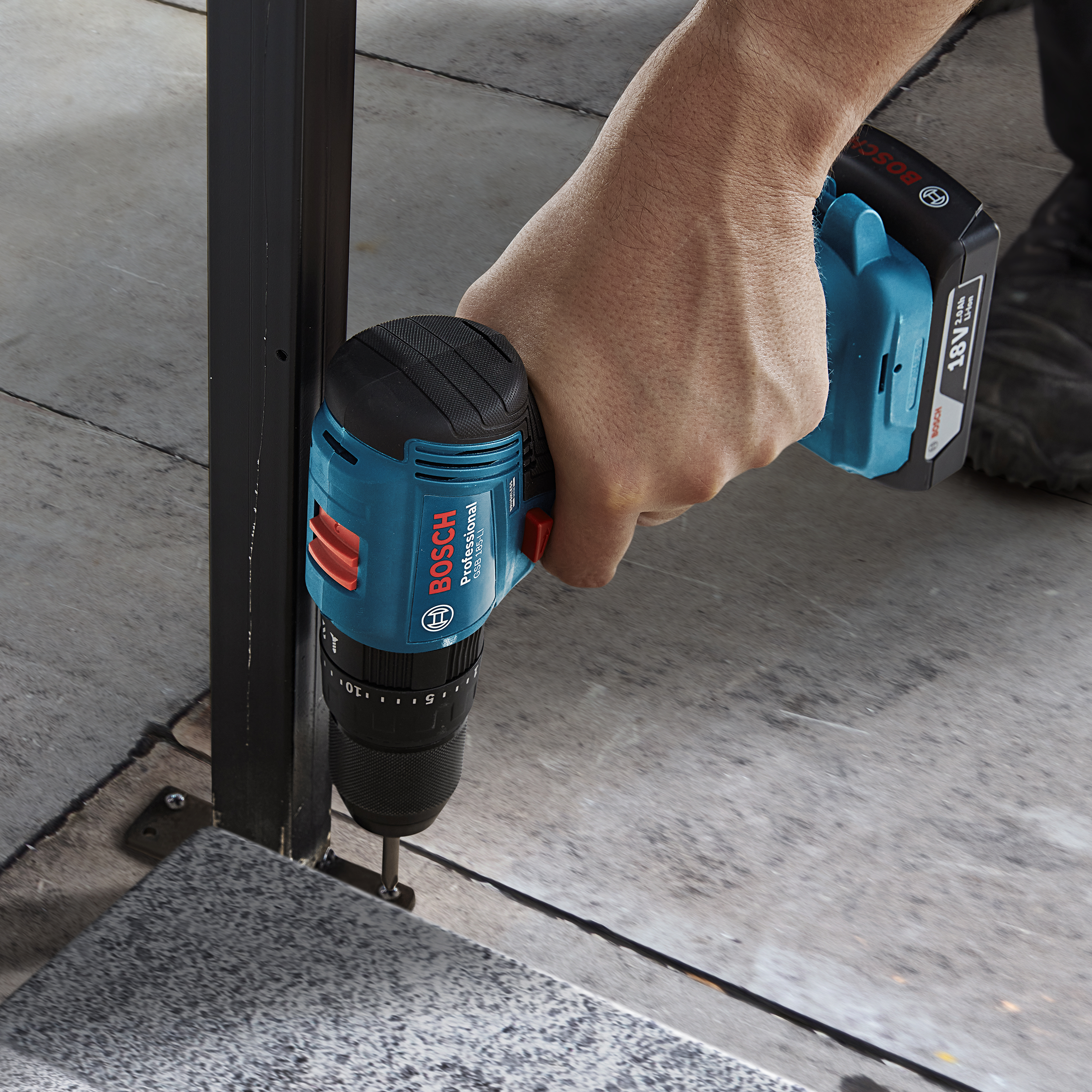 Wiertarko-wkrętarka akumulatorowa 18V 50Nm 2x2Ah GSB 185-LI BOSCH PROFESSIONAL - 3