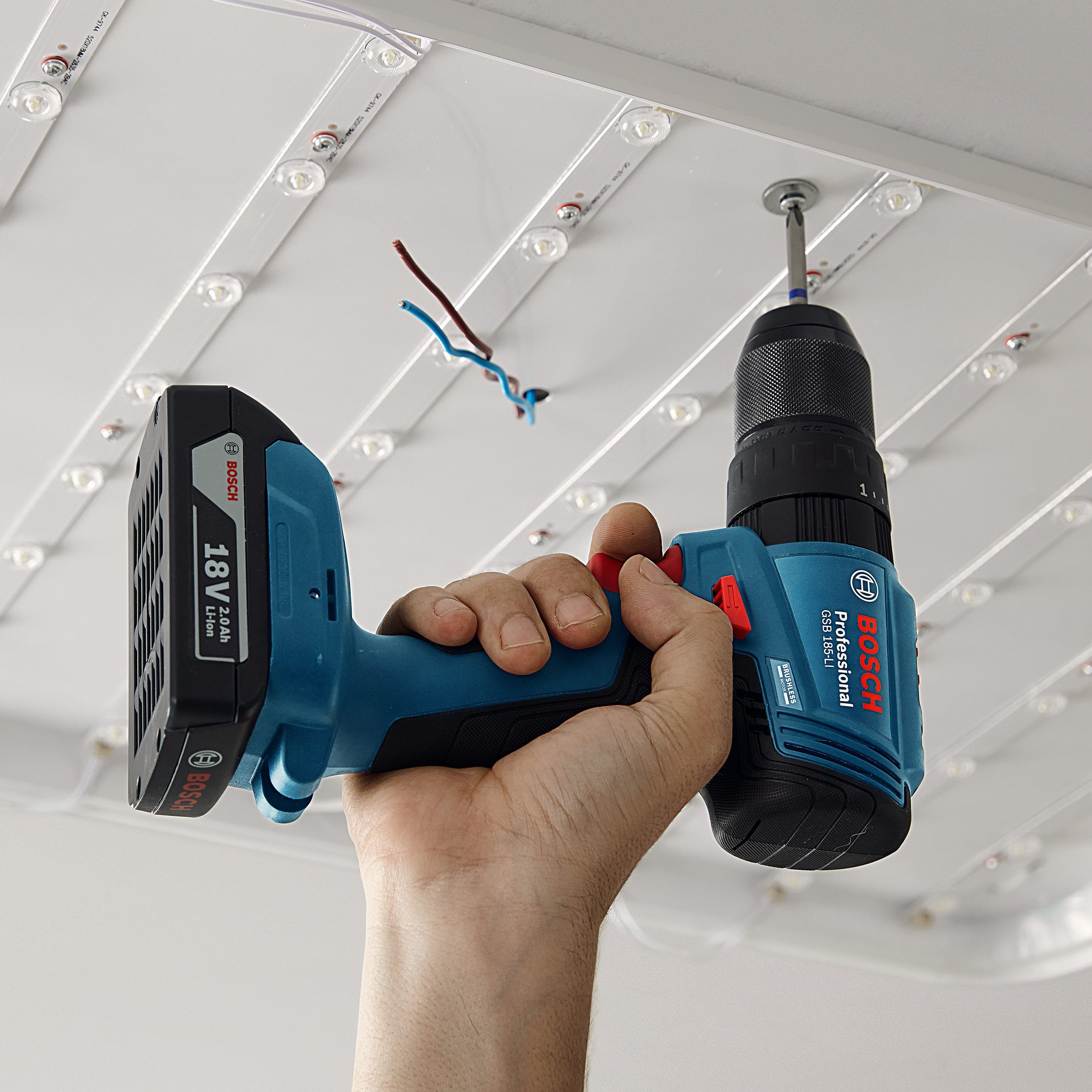 Wiertarko-wkrętarka akumulatorowa 18V 50Nm 2x2Ah GSB 185-LI BOSCH PROFESSIONAL - 2