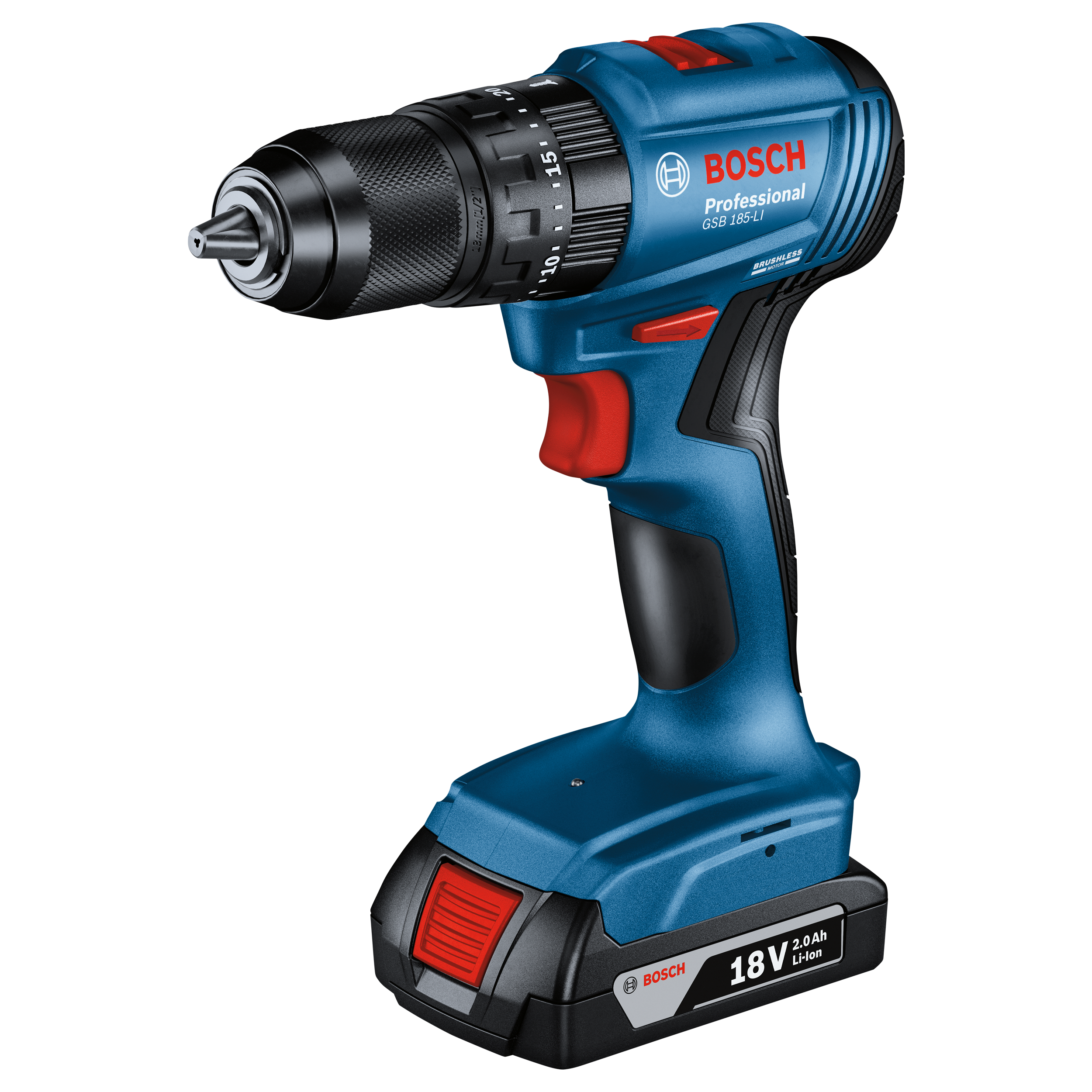 Wiertarko-wkrętarka akumulatorowa 18V 50Nm 2x2Ah GSB 185-LI BOSCH PROFESSIONAL - 4