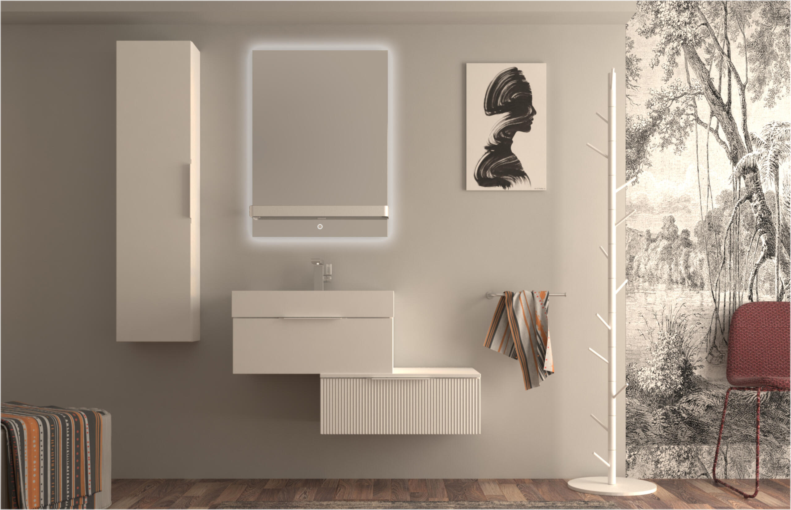 Lavabo a incasso rettangolare Modula H 11.5 cm in resina bianco - 12