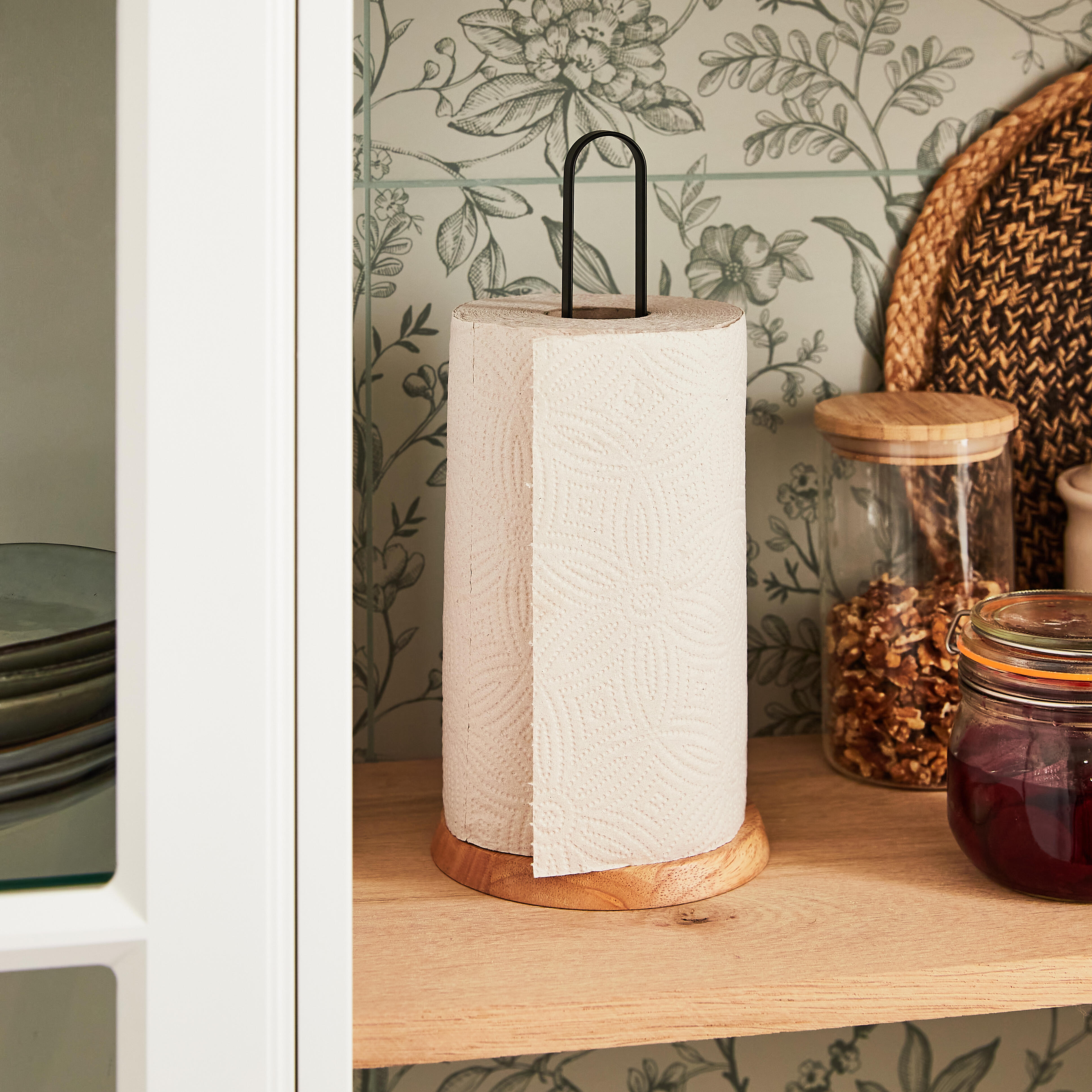 Porte essuie-tout métal noir - 3