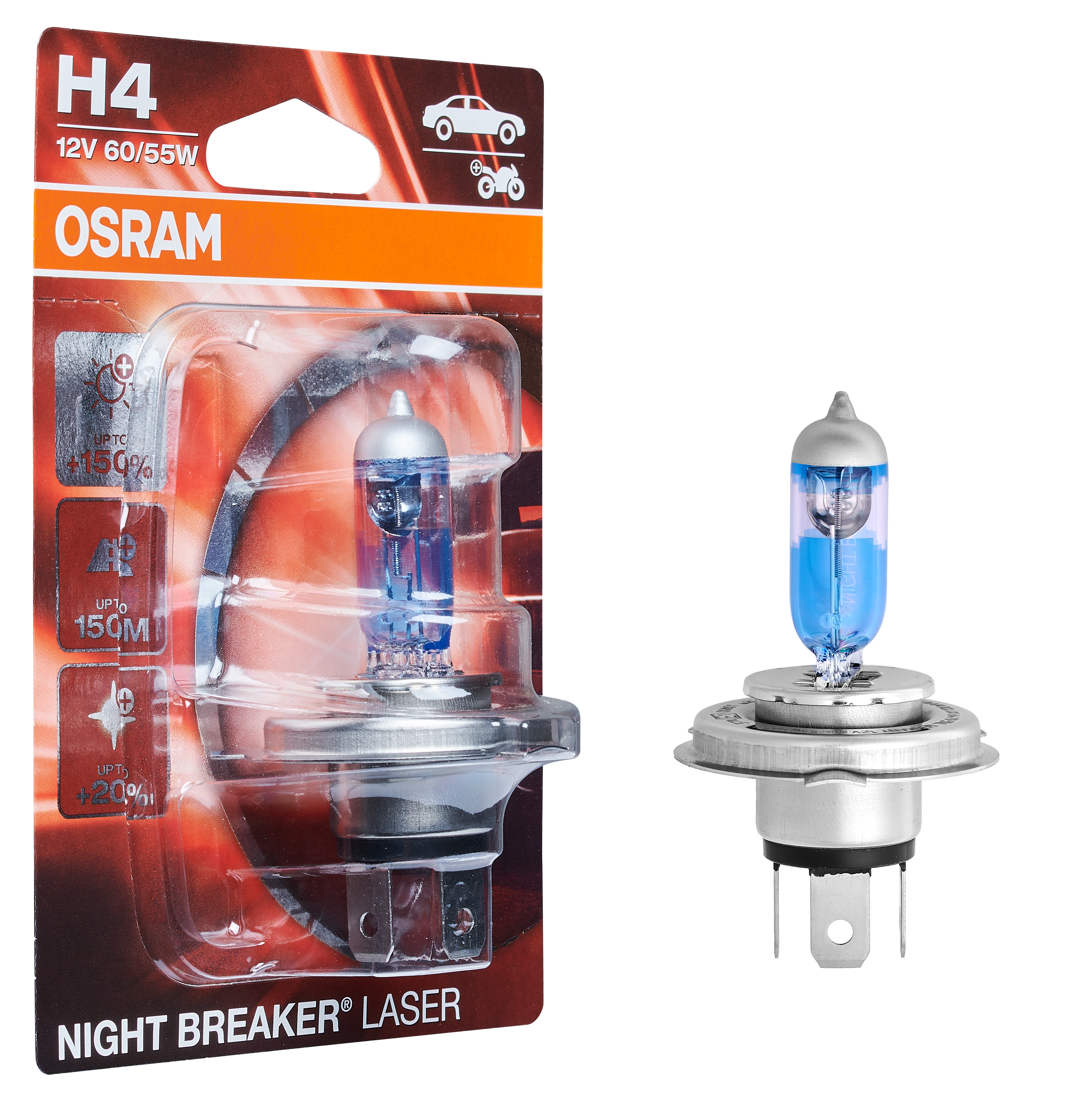 Żarówka samochodowa Night Breaker Laser H4 12 V 60/55 W Osram