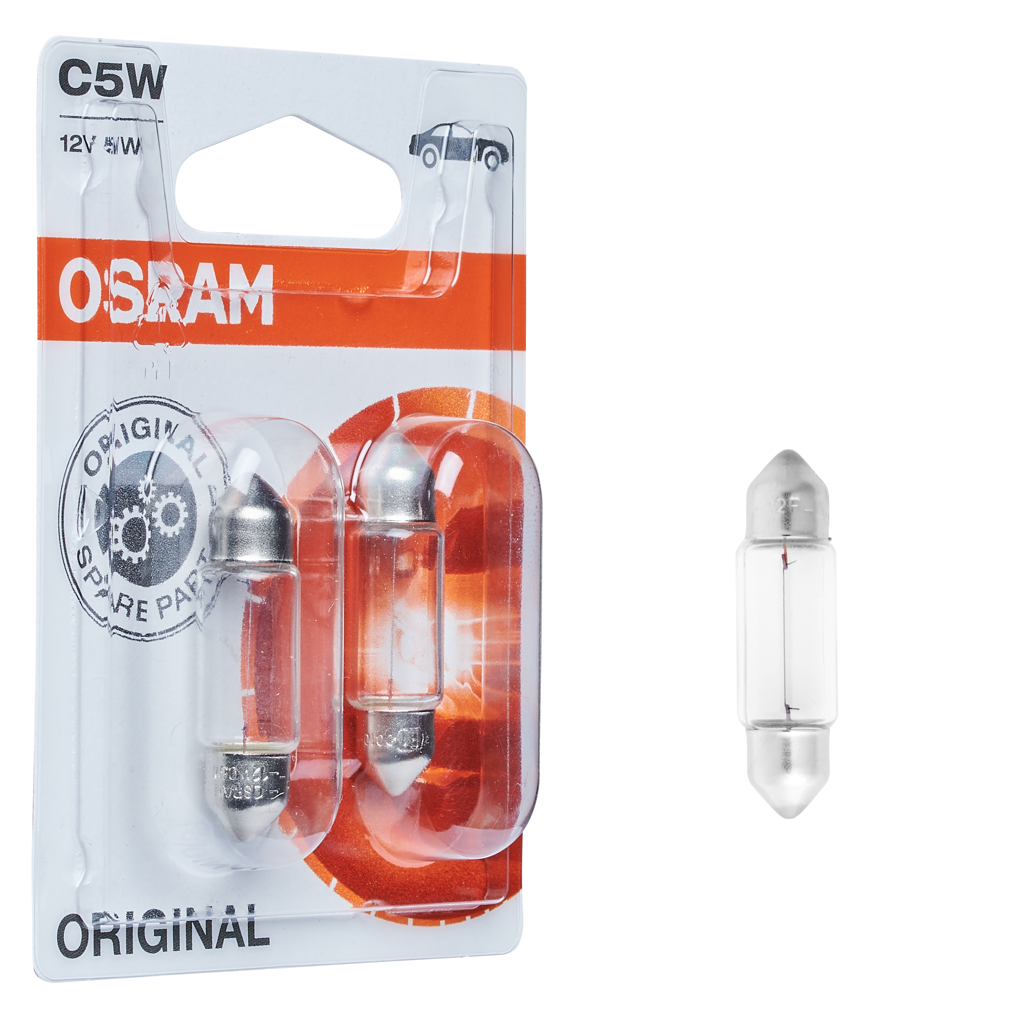 Żarówka samochodowa pomocnicza 2 szt. C5W 12 V 5 W Osram