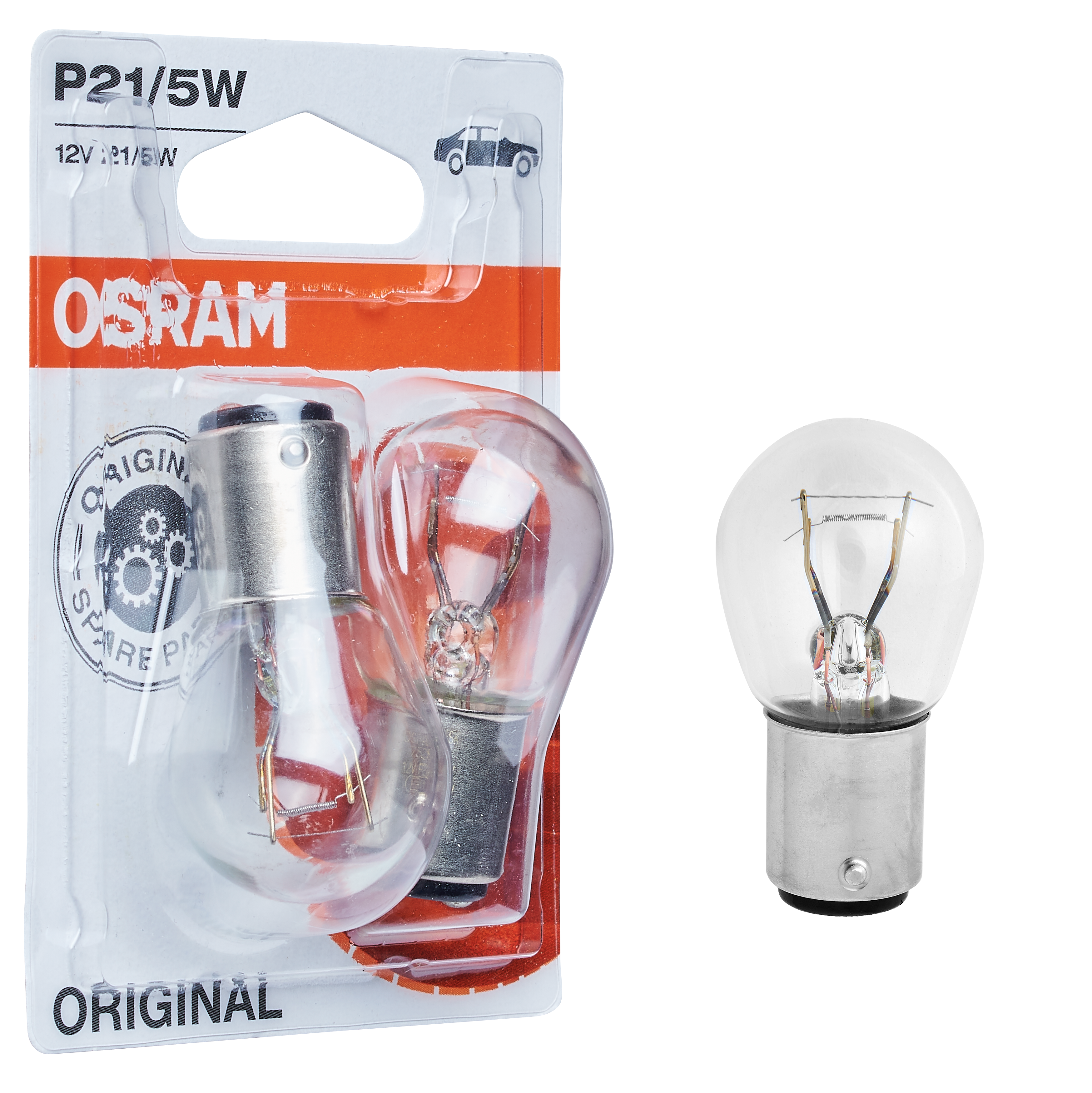 Żarówka samochodowa 2 szt. P21 12 V 21/5 W Osram