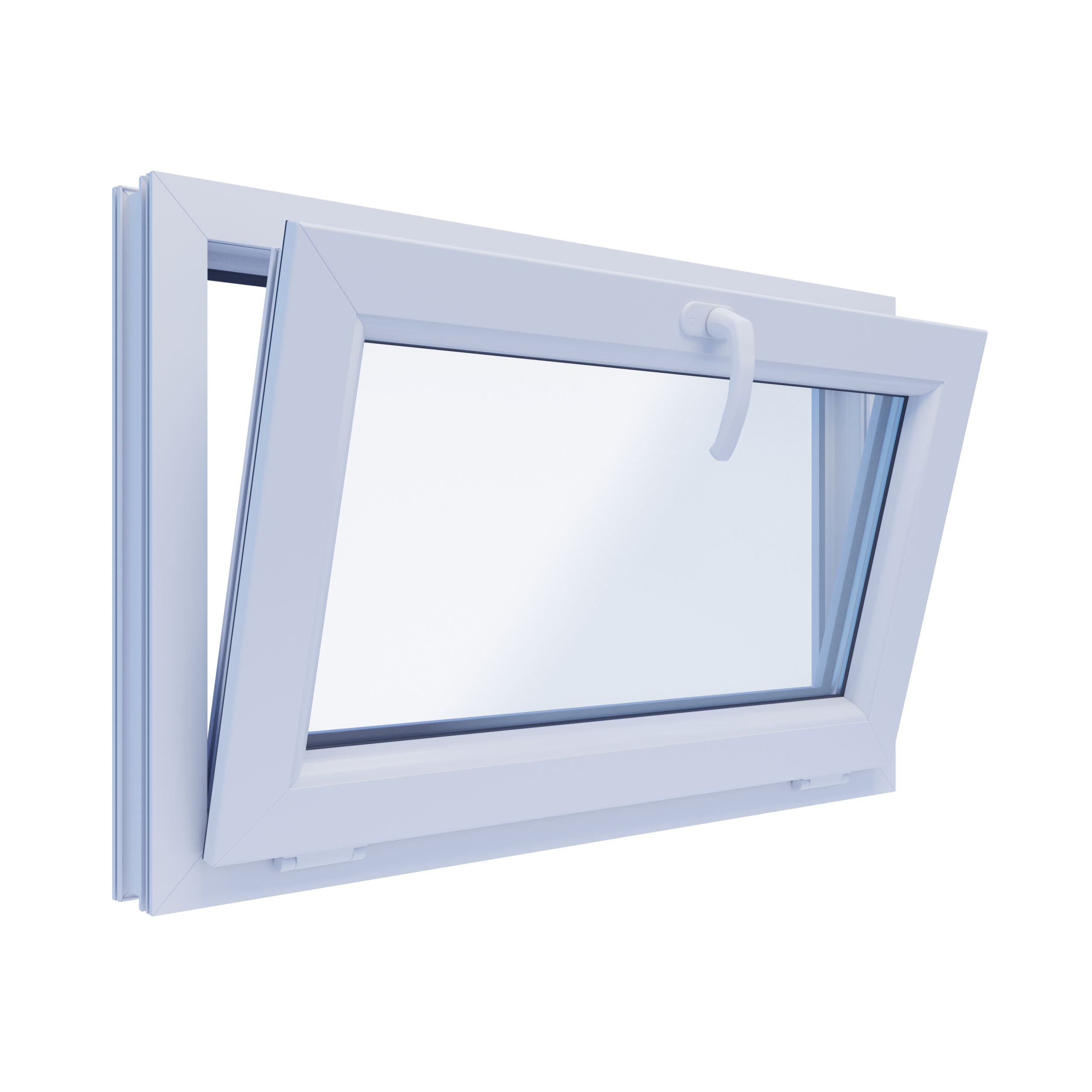 Okno PCV 3-szybowe fasadowe 85/O2 białe 865x535 mm uchylne do wewnątrz - 4