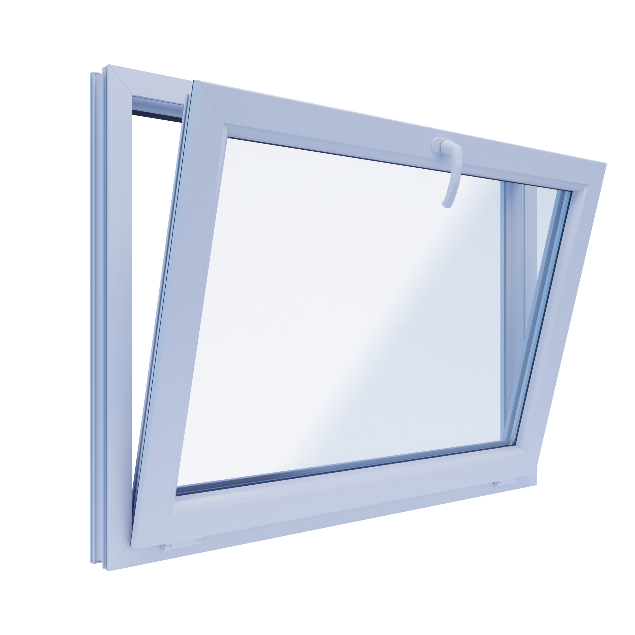 Okno PCV 2-szybowe fasadowe O6 białe 1165x835 mm uchylne do wewnątrz Witraż - 3