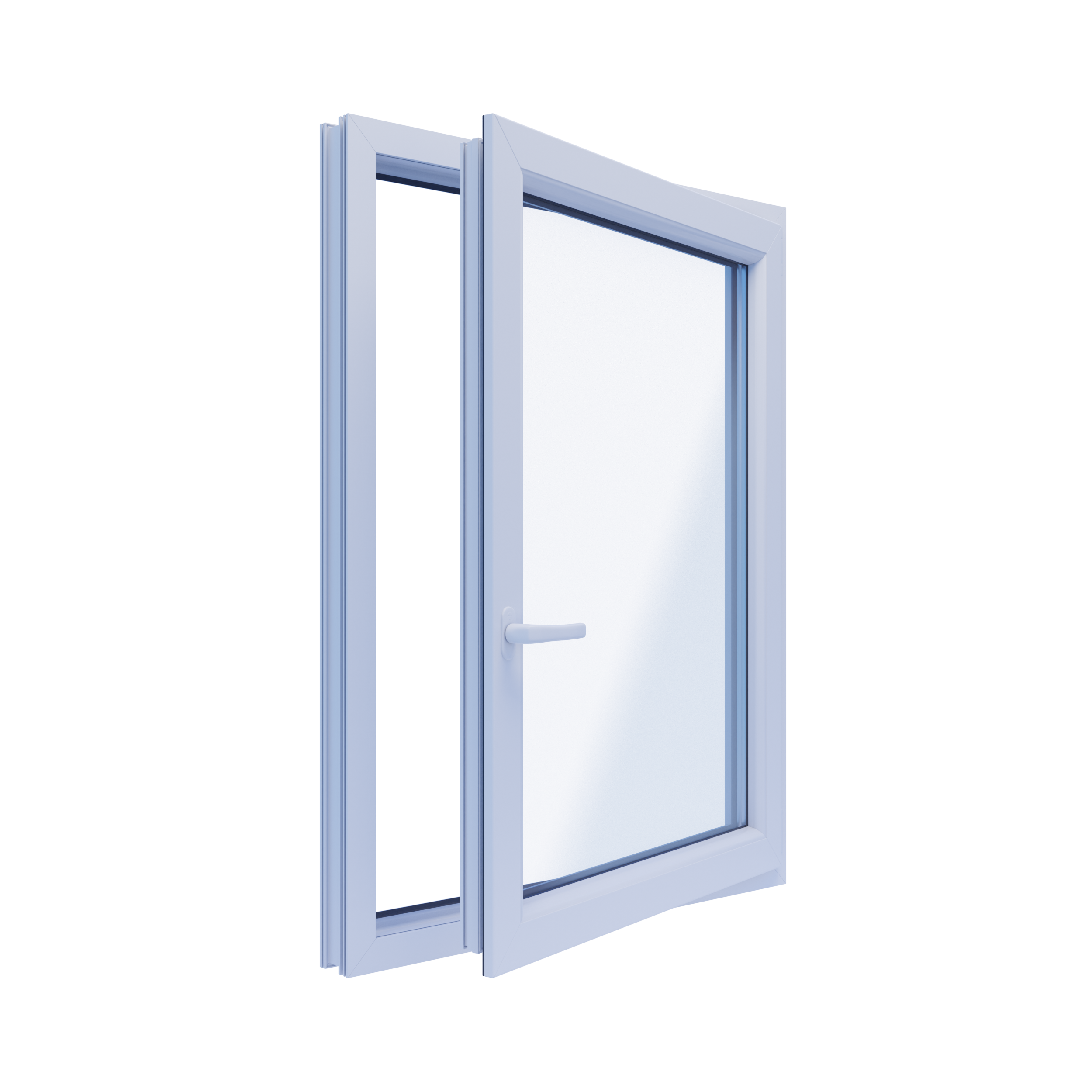 Okno PCV 2-szybowe fasadowe O14 białe 865x1135 mm otwierane do wewnątrz prawe Witraż - 3