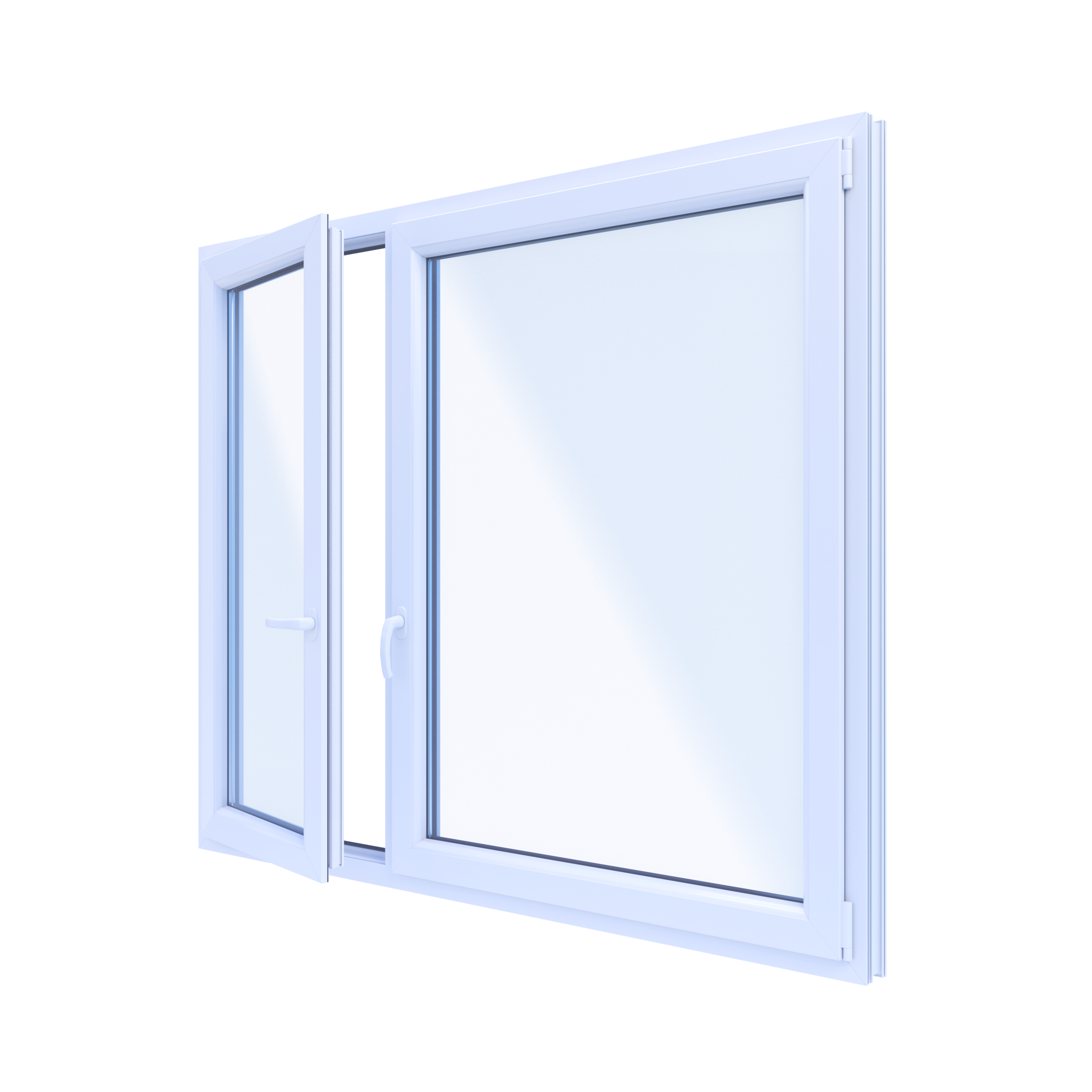 Okno PCV 2-szybowe fasadowe O37 białe 1765x1435 mm otwierane do wewnątrz lewe - 3