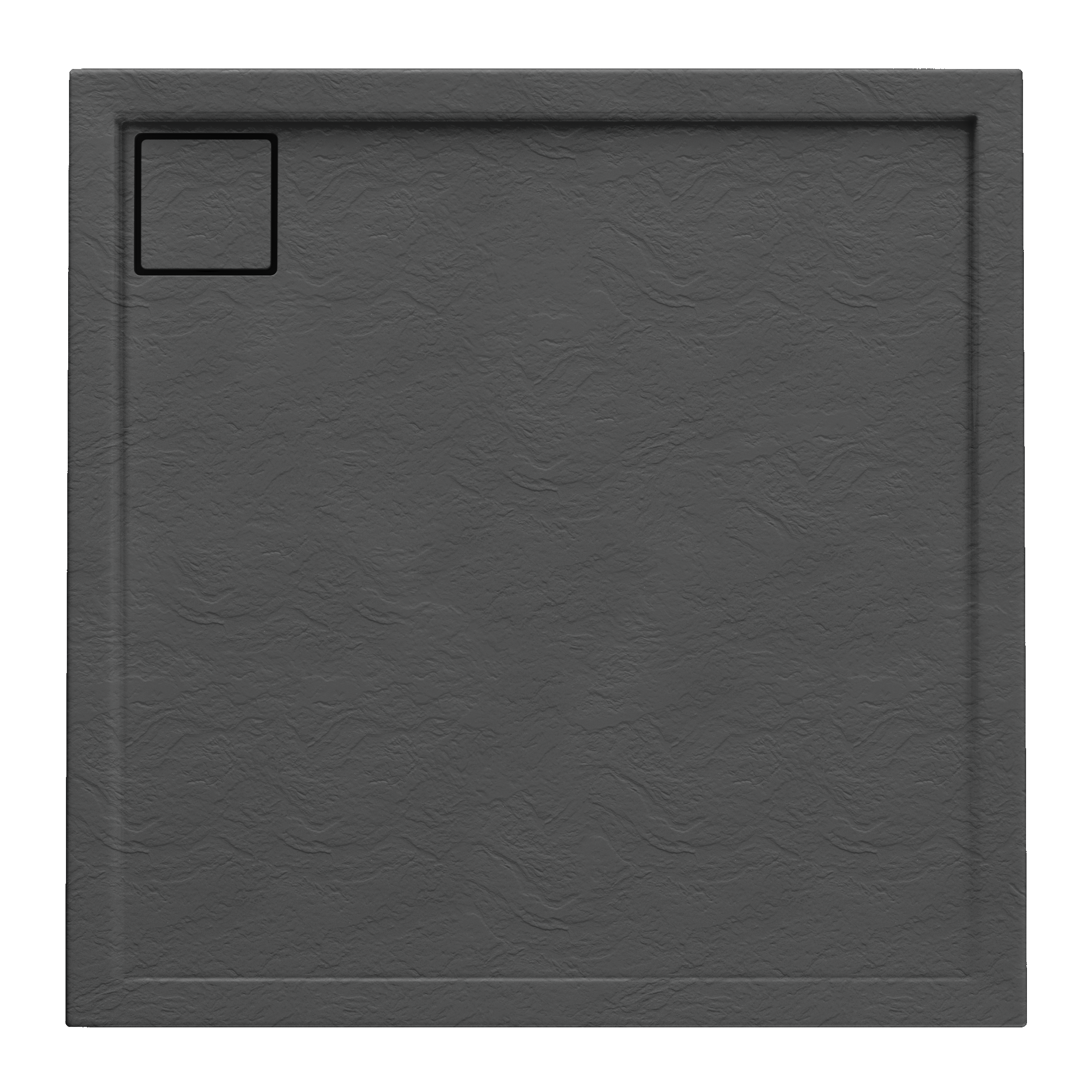 Brodzik kwadratowy Schedpol Magnetic 90 × 90 x 5 cm szary kamień
