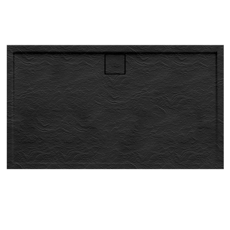 Brodzik do kabiny prysznicowej prostokątny Magnetic 80x140x5 cm czarny strukturalny Schedpol