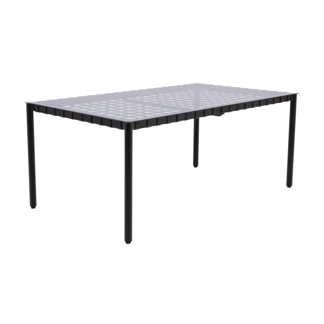 Stół ogrodowy Victoria 180x100 cm stal szkło Naterial