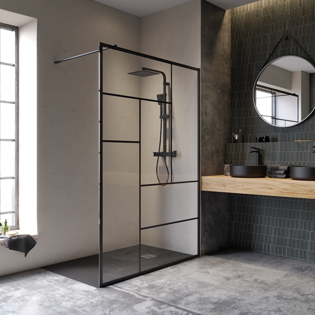 Painel de duche STUDIO 90X200 PRETO