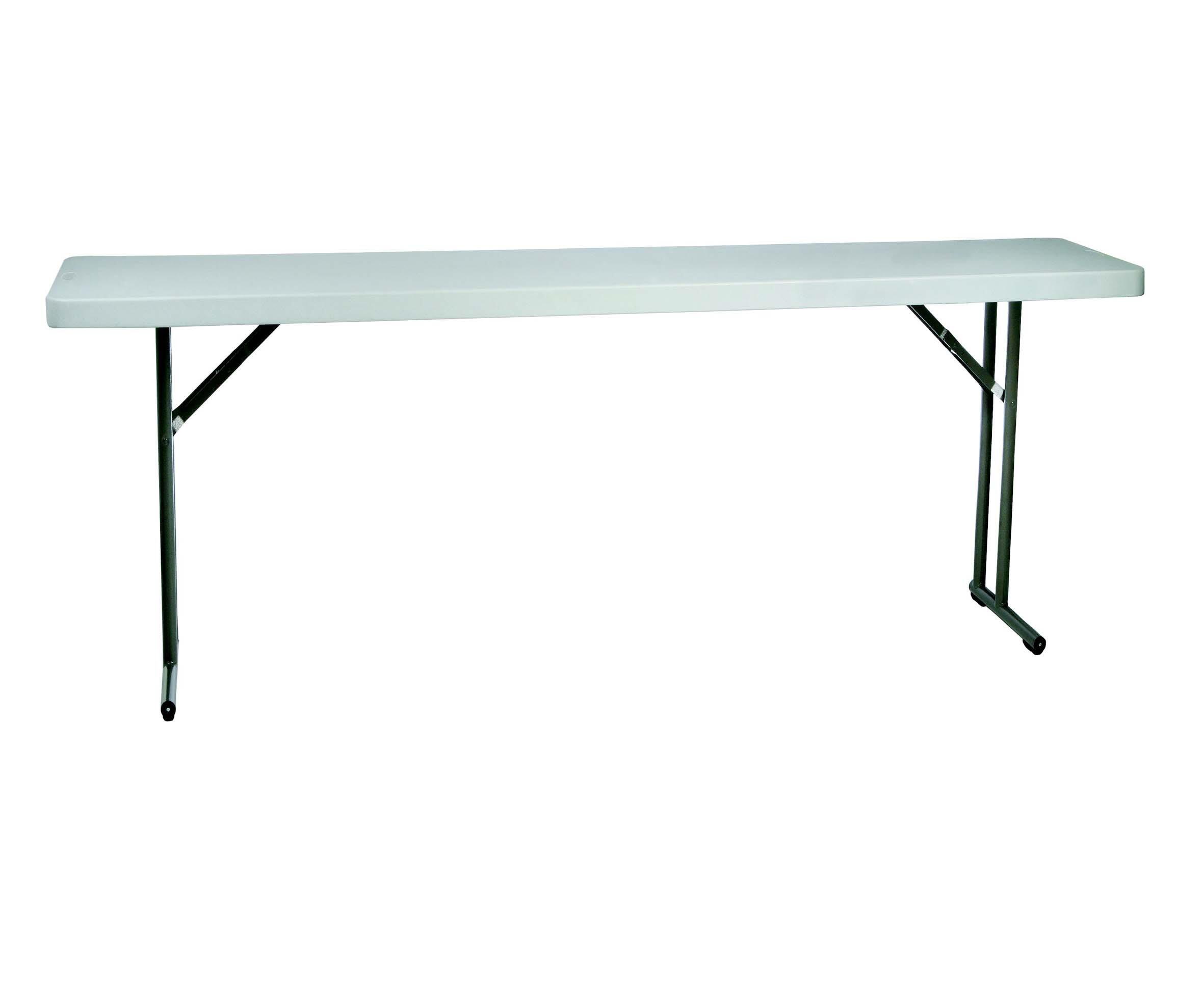 Mesa de jardín de acero bach gris de 45.5x74x183 cm