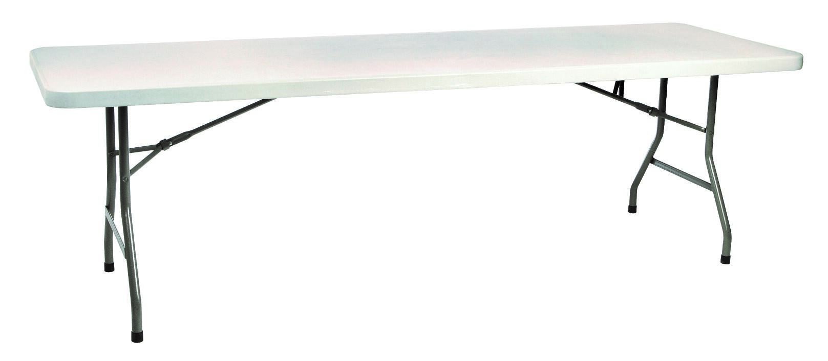 Mesa de jardín de acero wagner gris de 75.5x74x243 cm