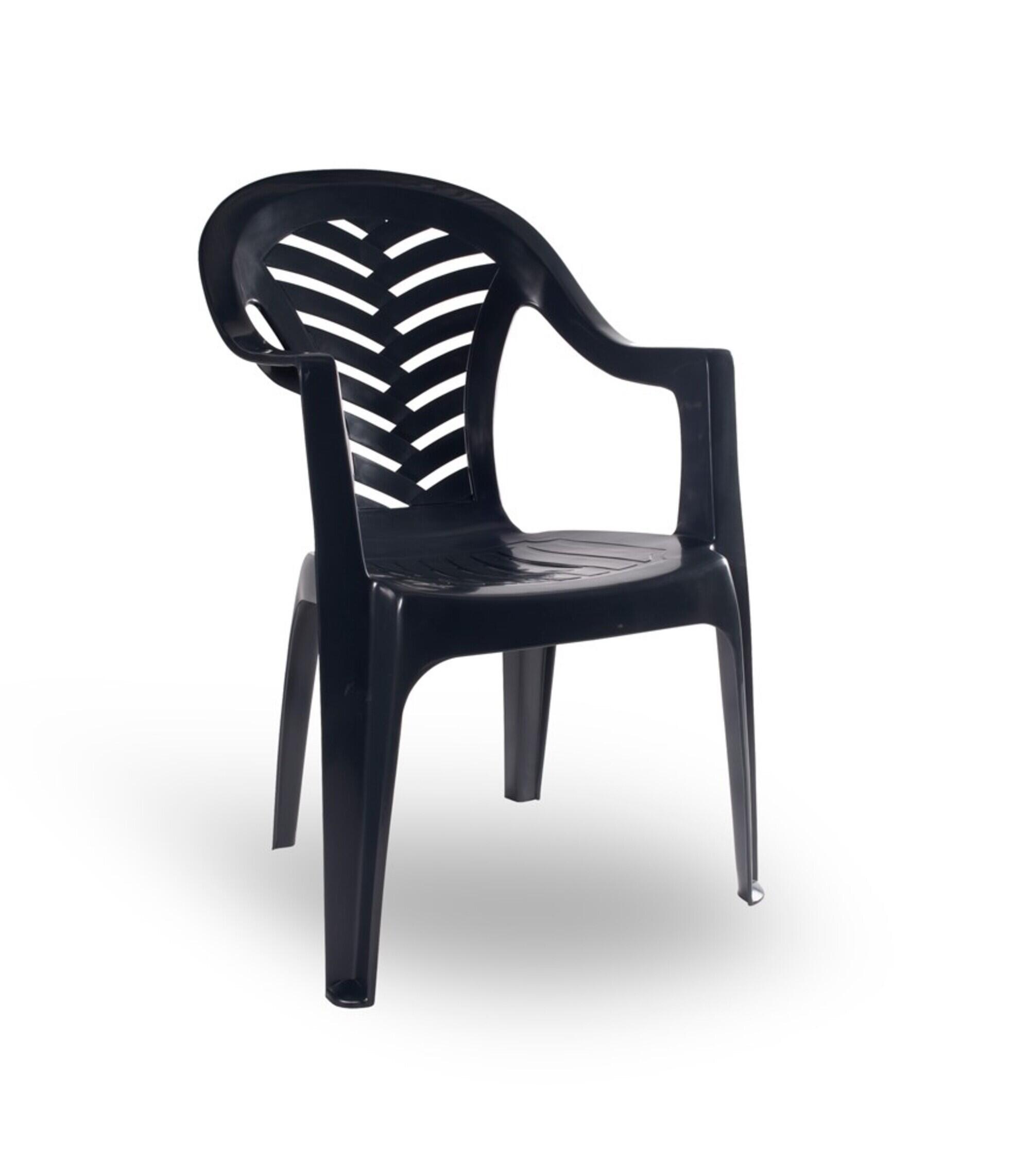 Silla de jardín de polipropileno reciclado palma gris