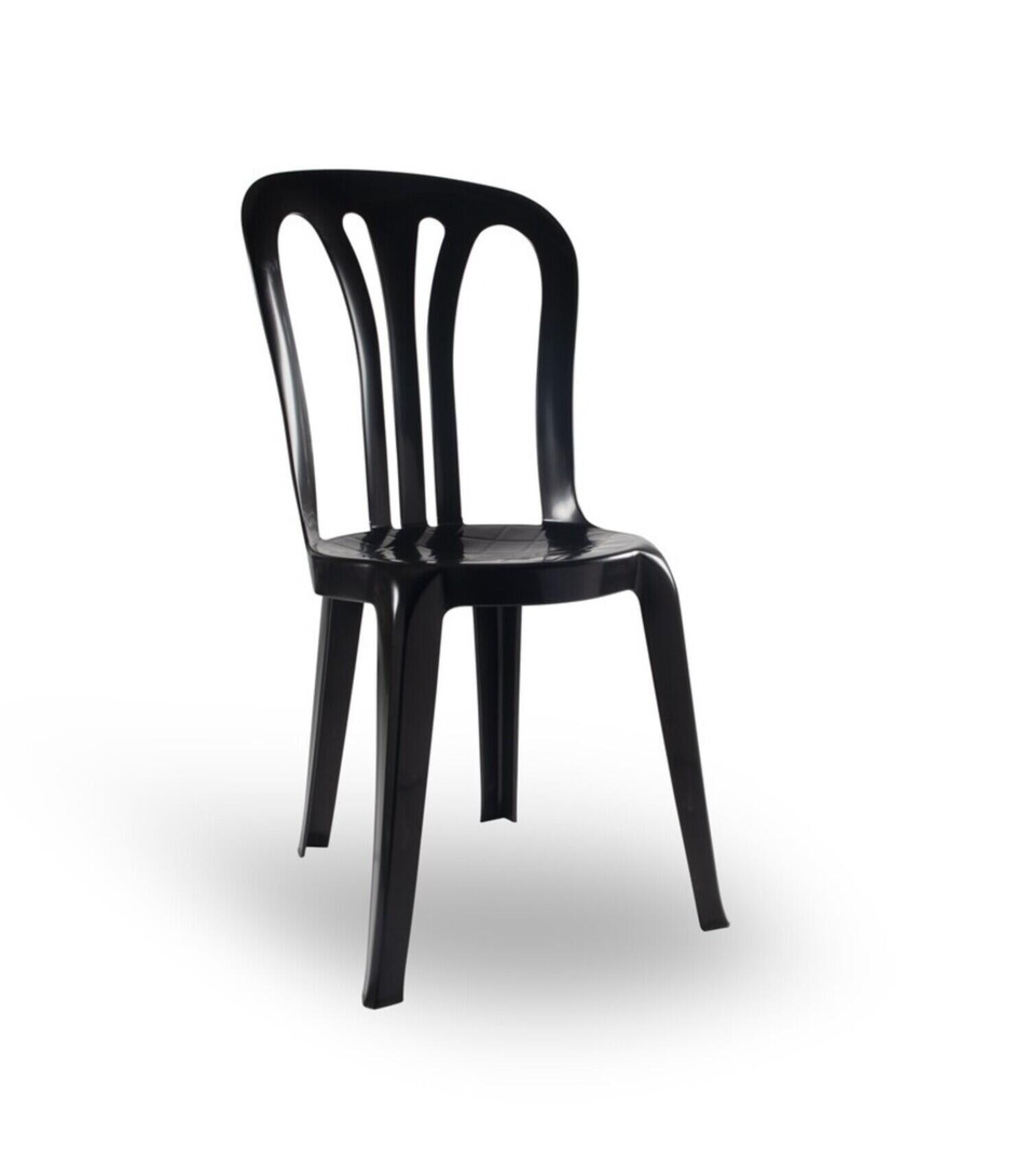 Silla de jardín de polipropileno reciclado ecogarrotxa negra