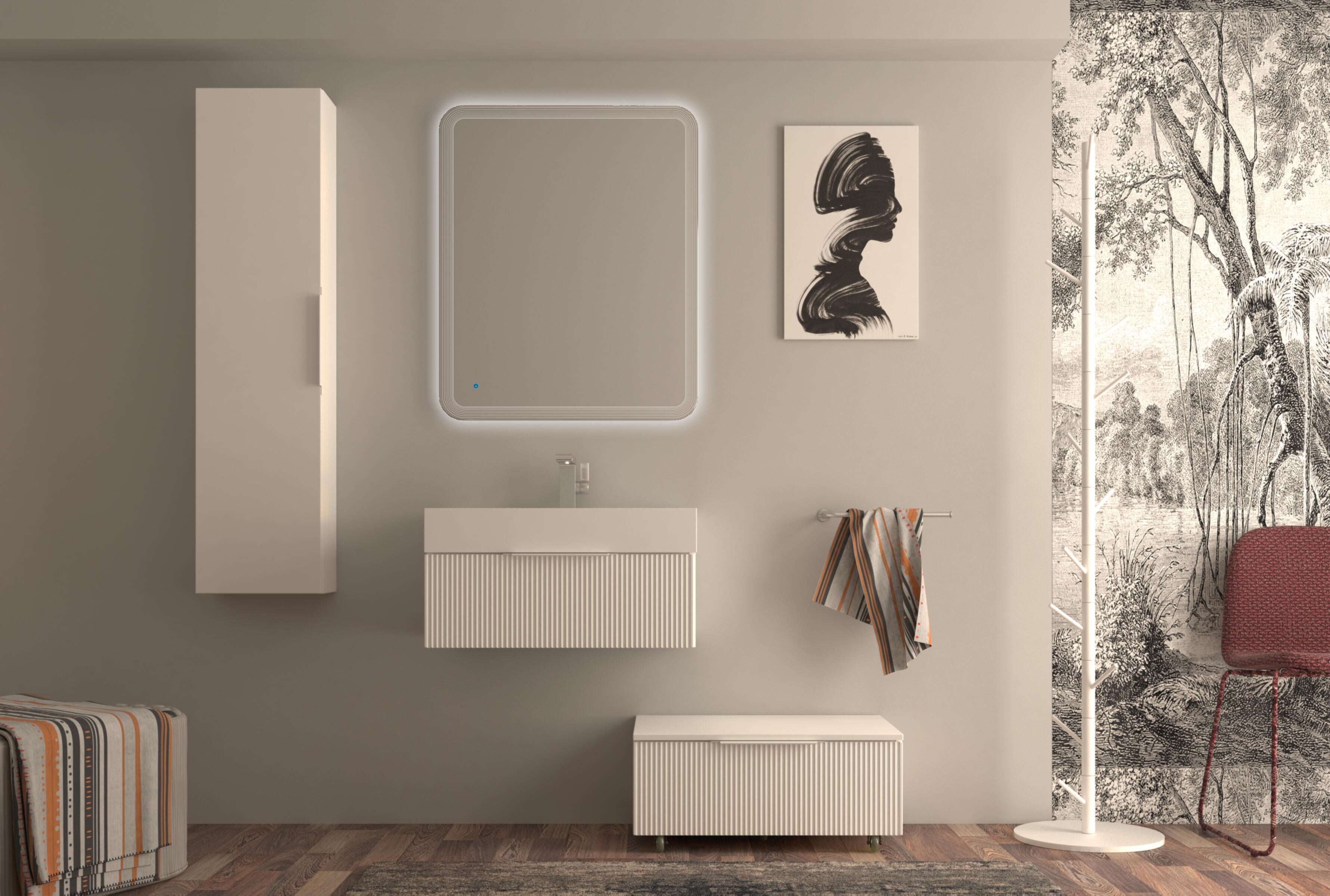 Lavabo a incasso rettangolare Modula H 11.5 cm in resina bianco - 11