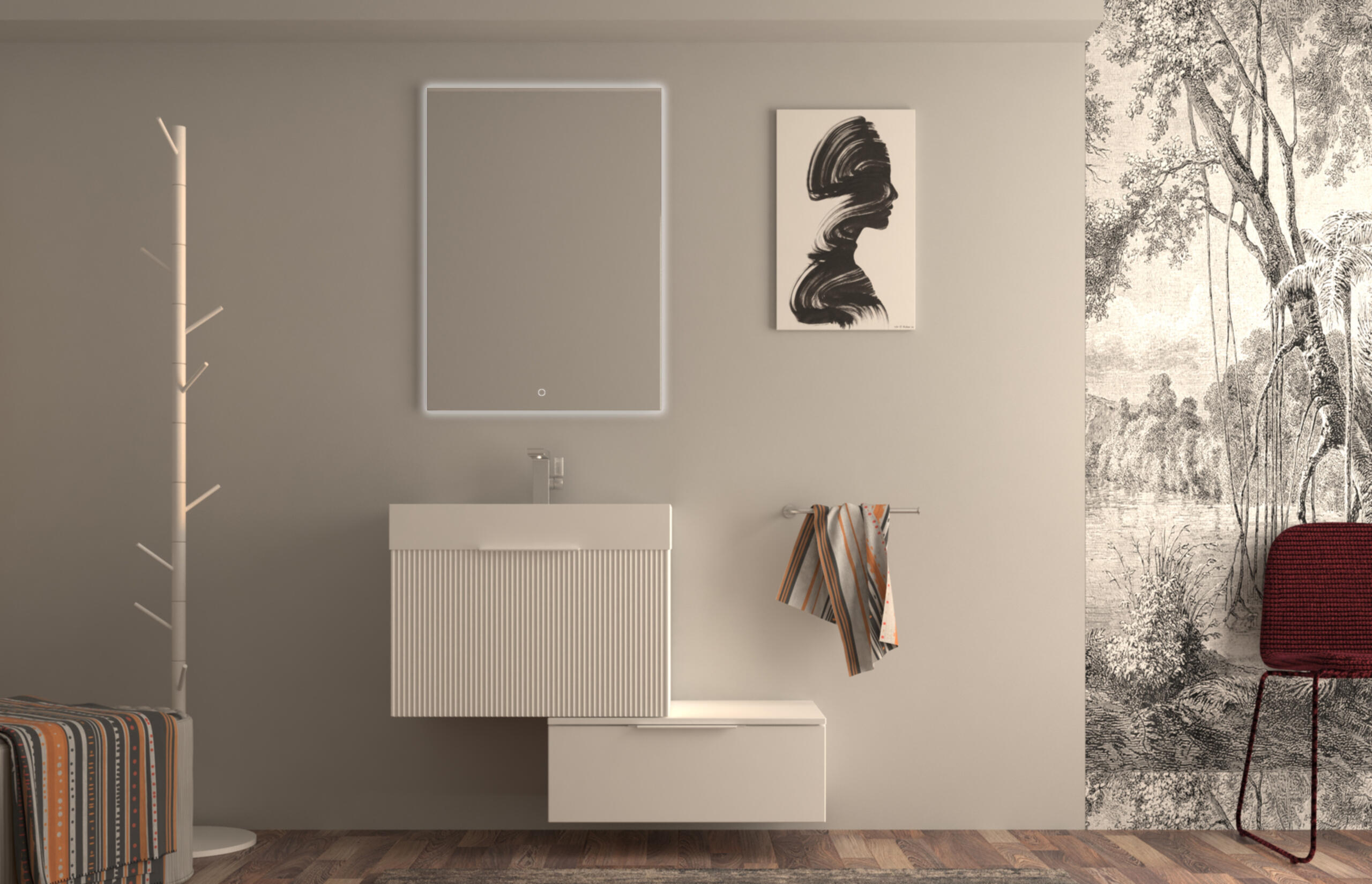 Lavabo a incasso rettangolare Modula H 11.5 cm in resina bianco - 10