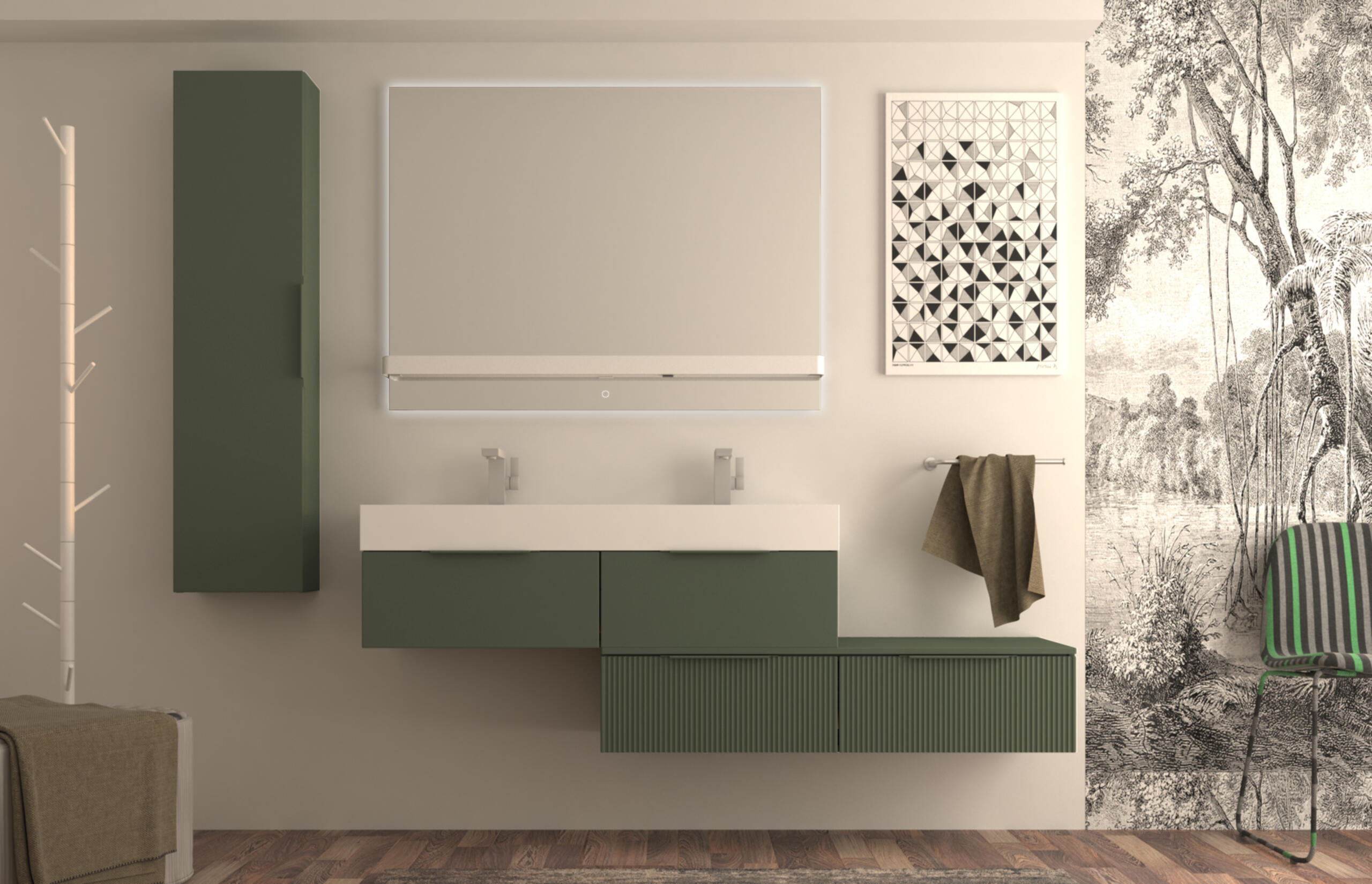 Armadietto Bagno A Terra Gola 2 Cassetti P 50 X L 50 X H 50 Cm Colore Su Ordinazione 86362971