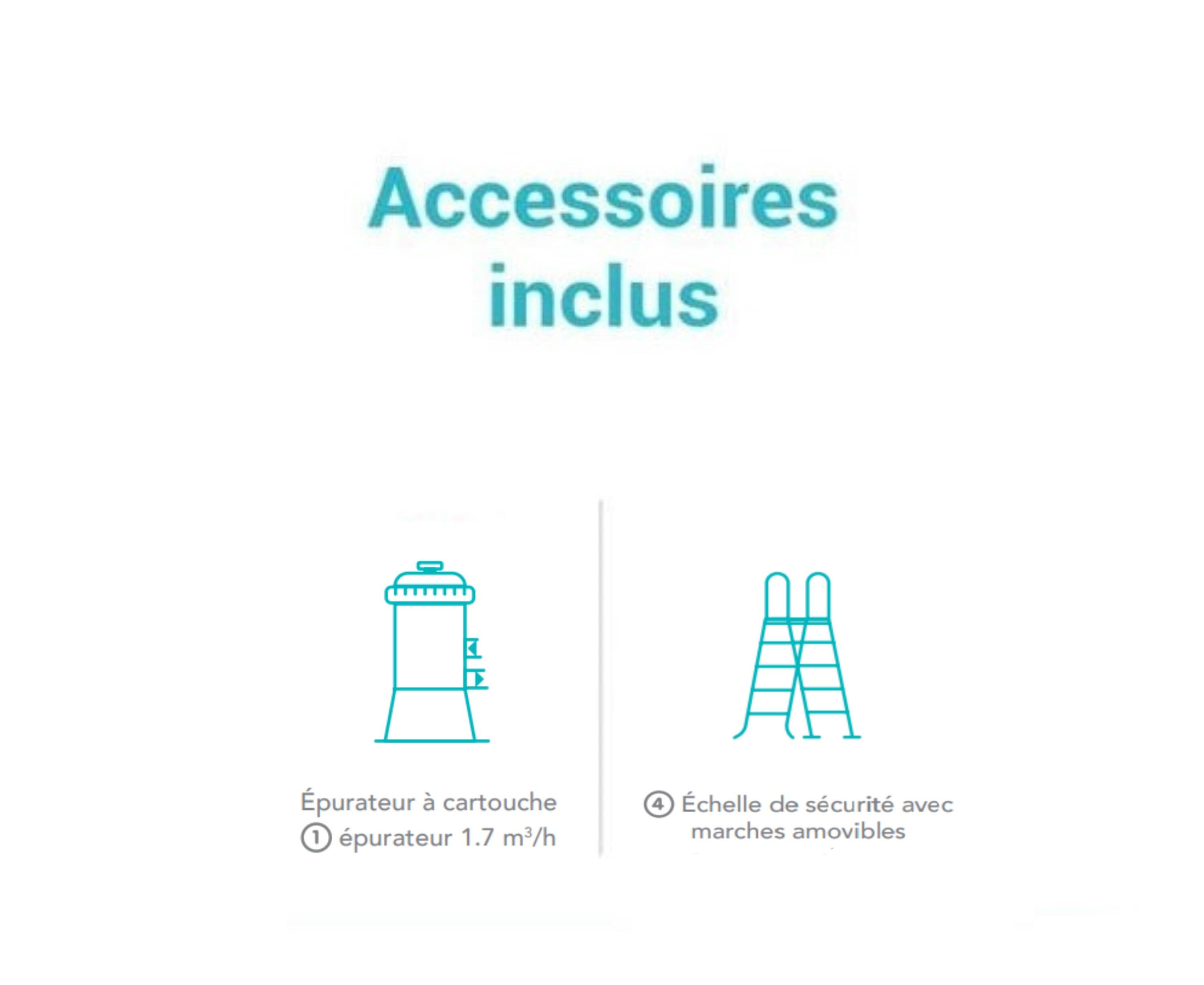 Piscine hors-sol tubulaire CHEVRON INTEX, L.4 x l.2 x H.1m - 2