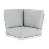 Sofá de jardín esquinero NATERIAL Athena de aluminio blanco