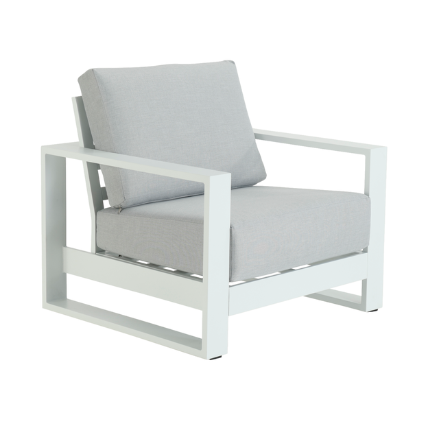 Sillón de jardín NATERIAL Athena de aluminio blanco