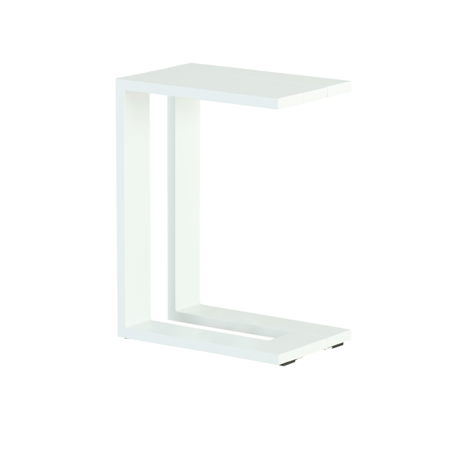 Table bout de canapé en aluminium blanc Athena NATERIAL