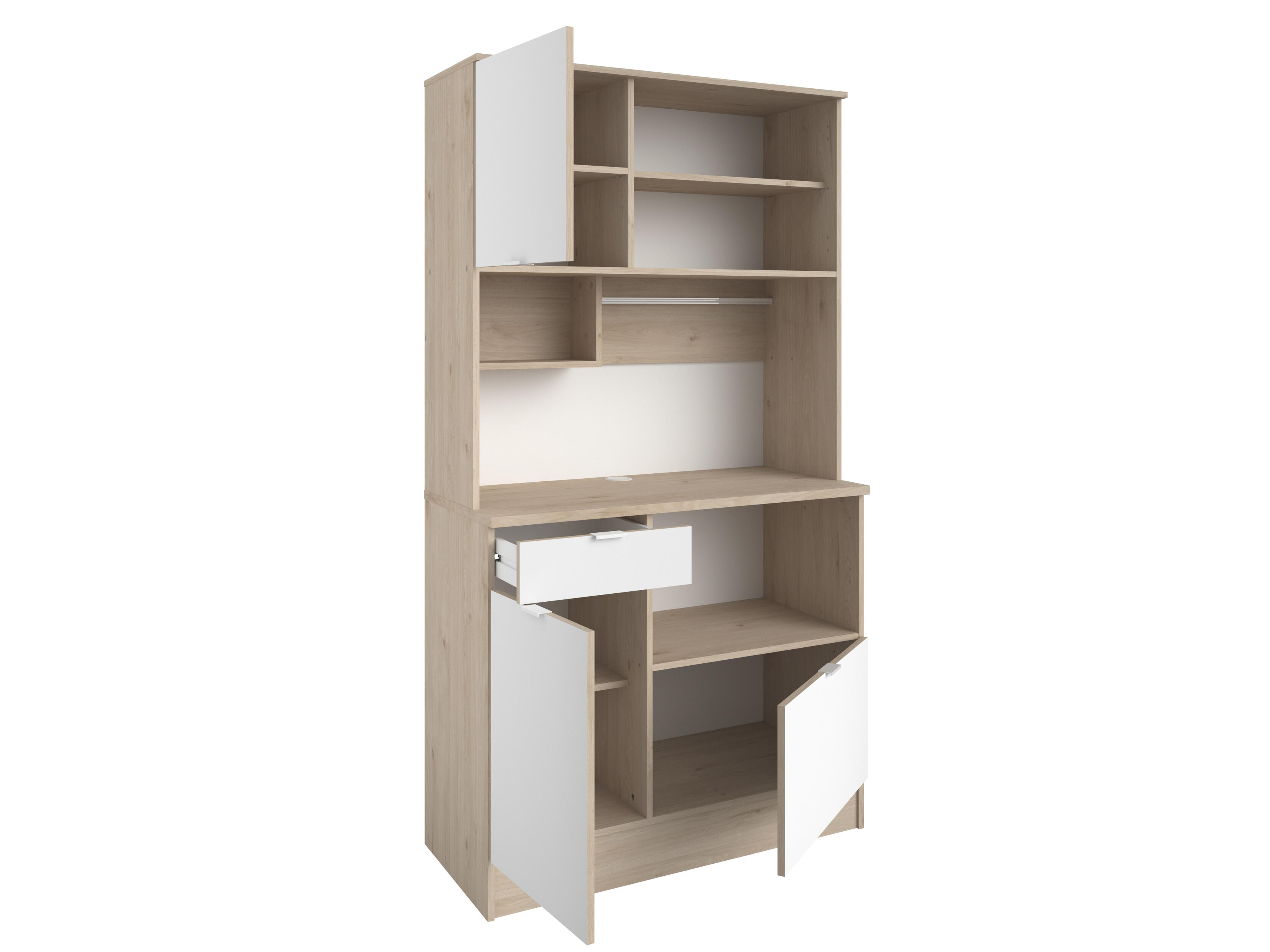 Alacena cocina socool Jackson blanco / roble 185.7 x 100.2 x 45.3cm - 6