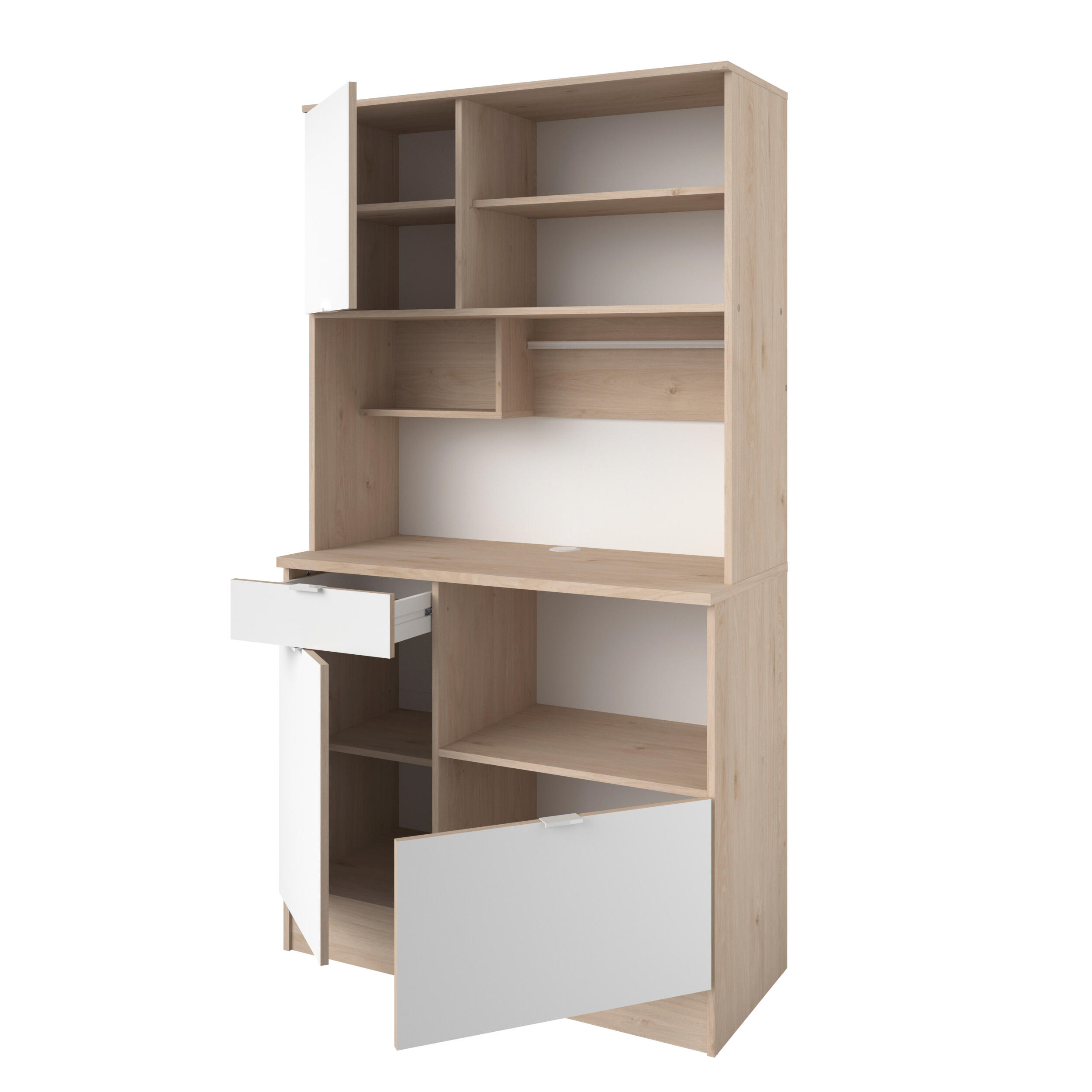 Alacena cocina socool Jackson blanco / roble 185.7 x 100.2 x 45.3cm - 3