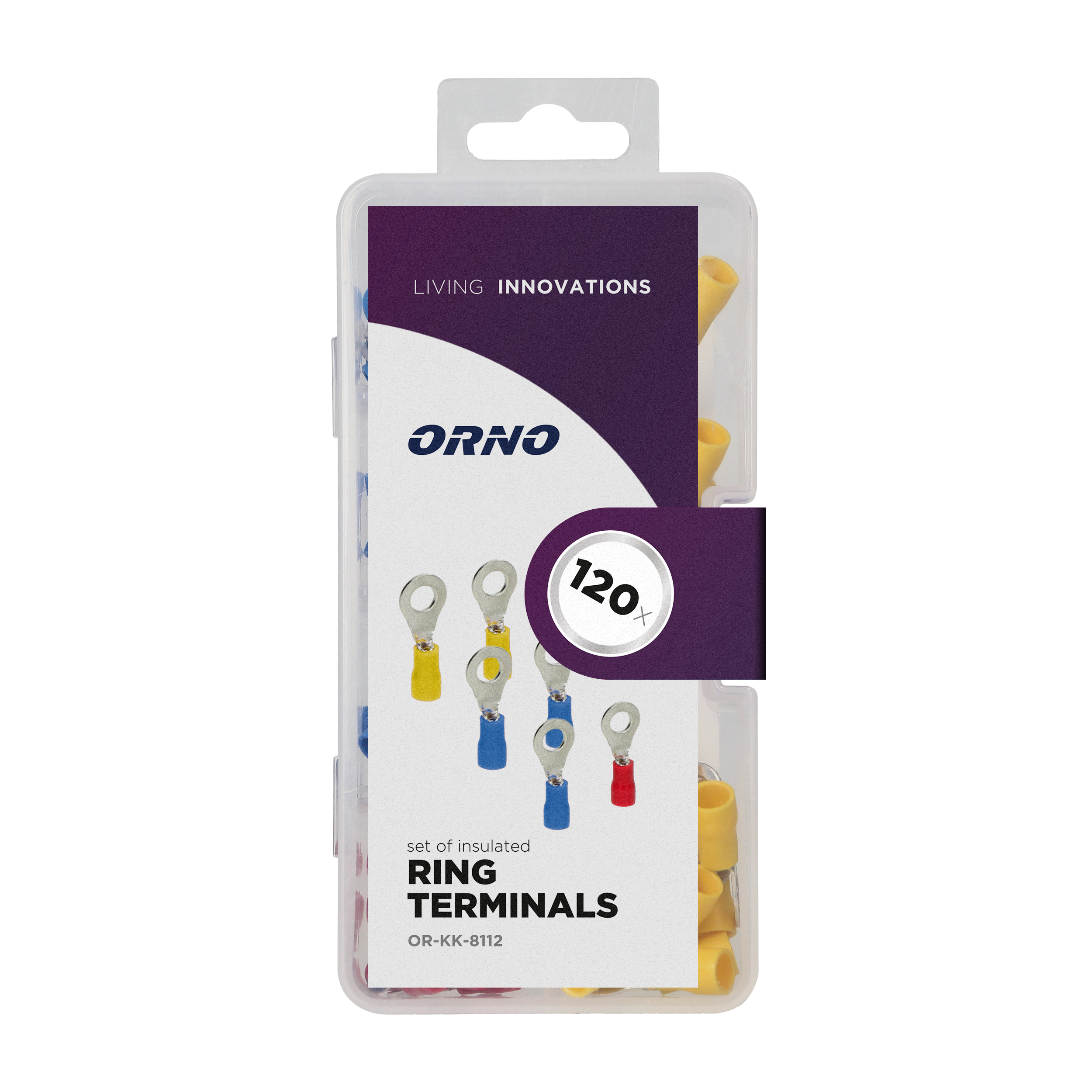 Końcówka oczkowa mix 120 szt. Orno - 2
