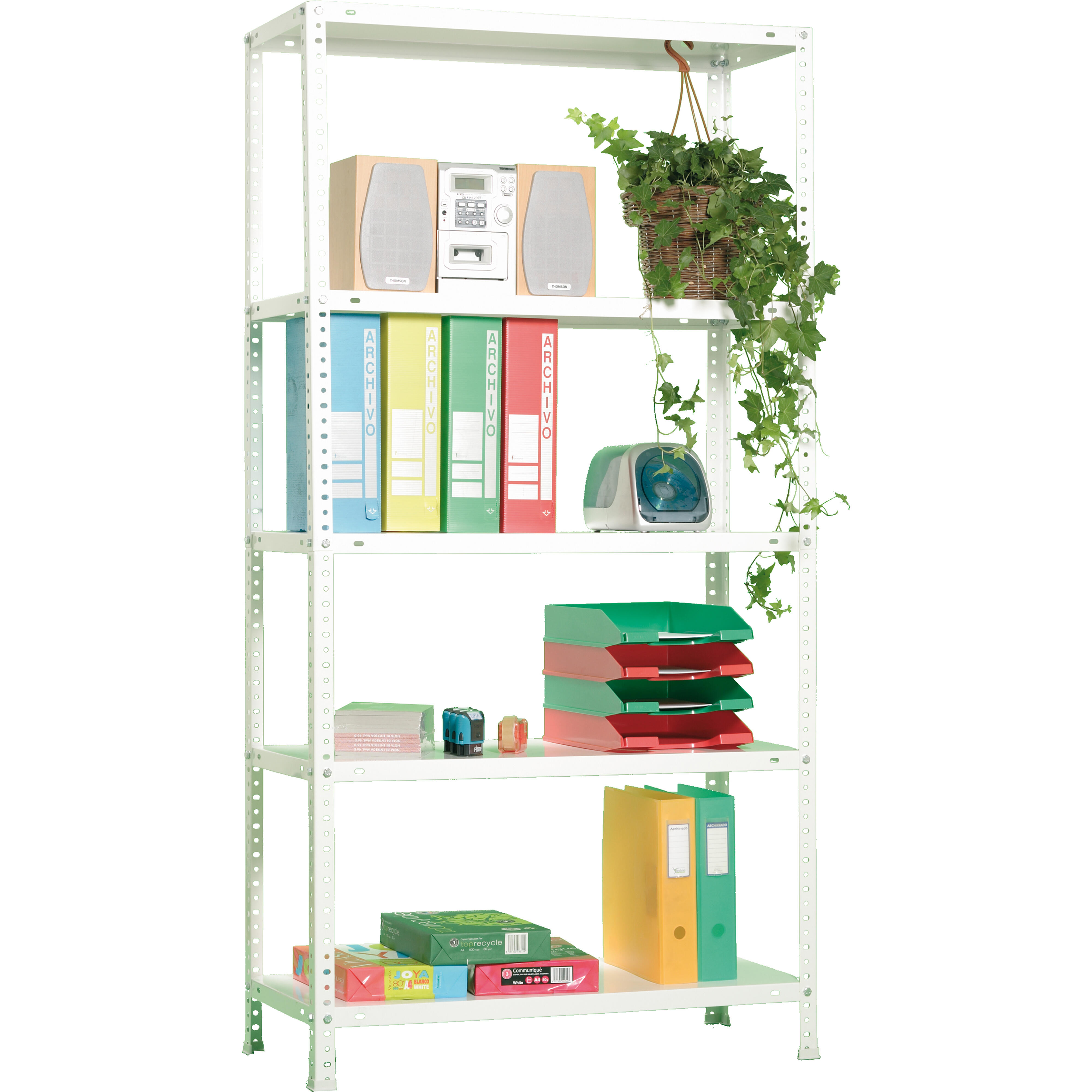 Estantería metálica en kit 180x80x30 cm 5b 80kg/balda