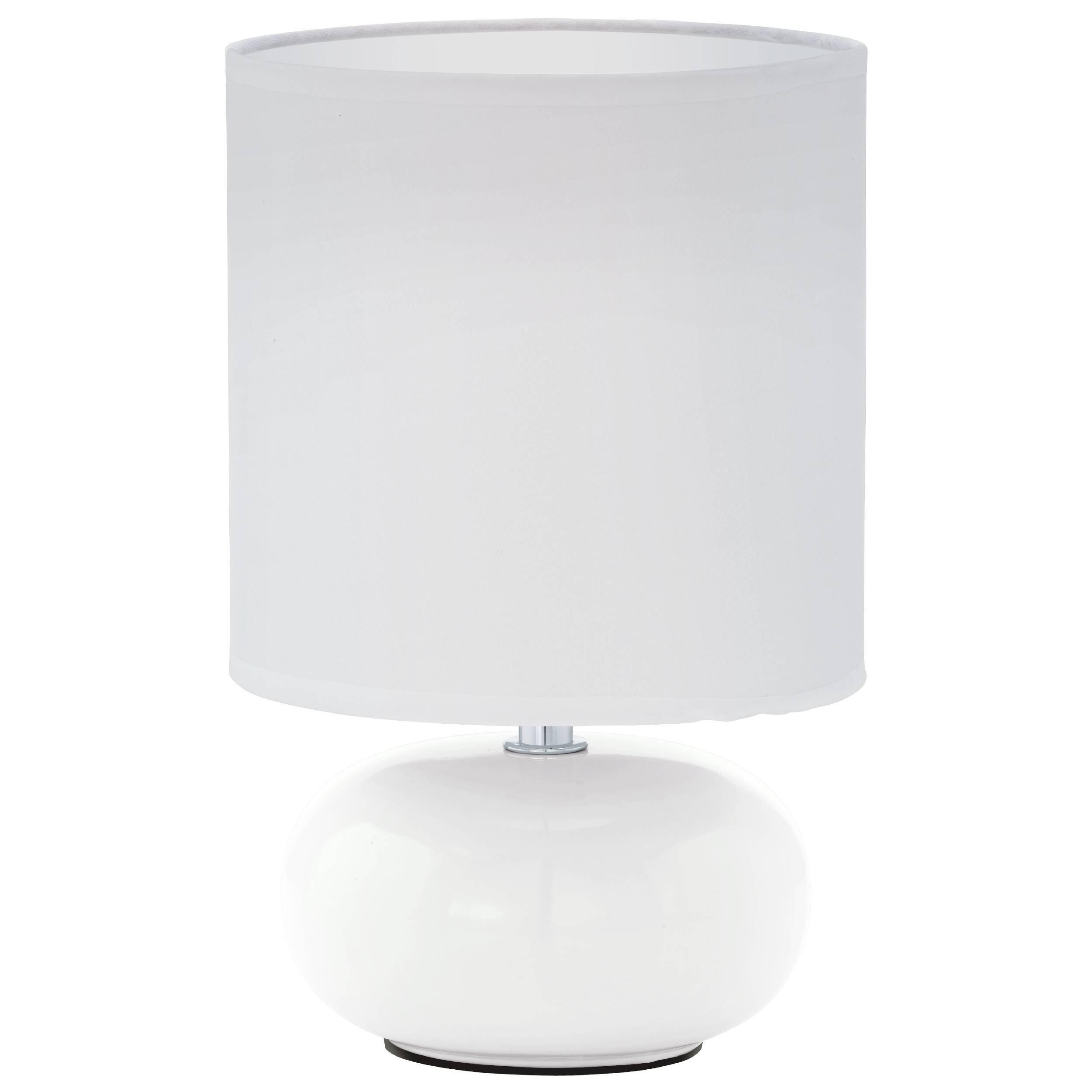 Lampada Da Tavolo Nano E14 - Design Minimalista Per Comodino, Bianco, 13x19 Cm