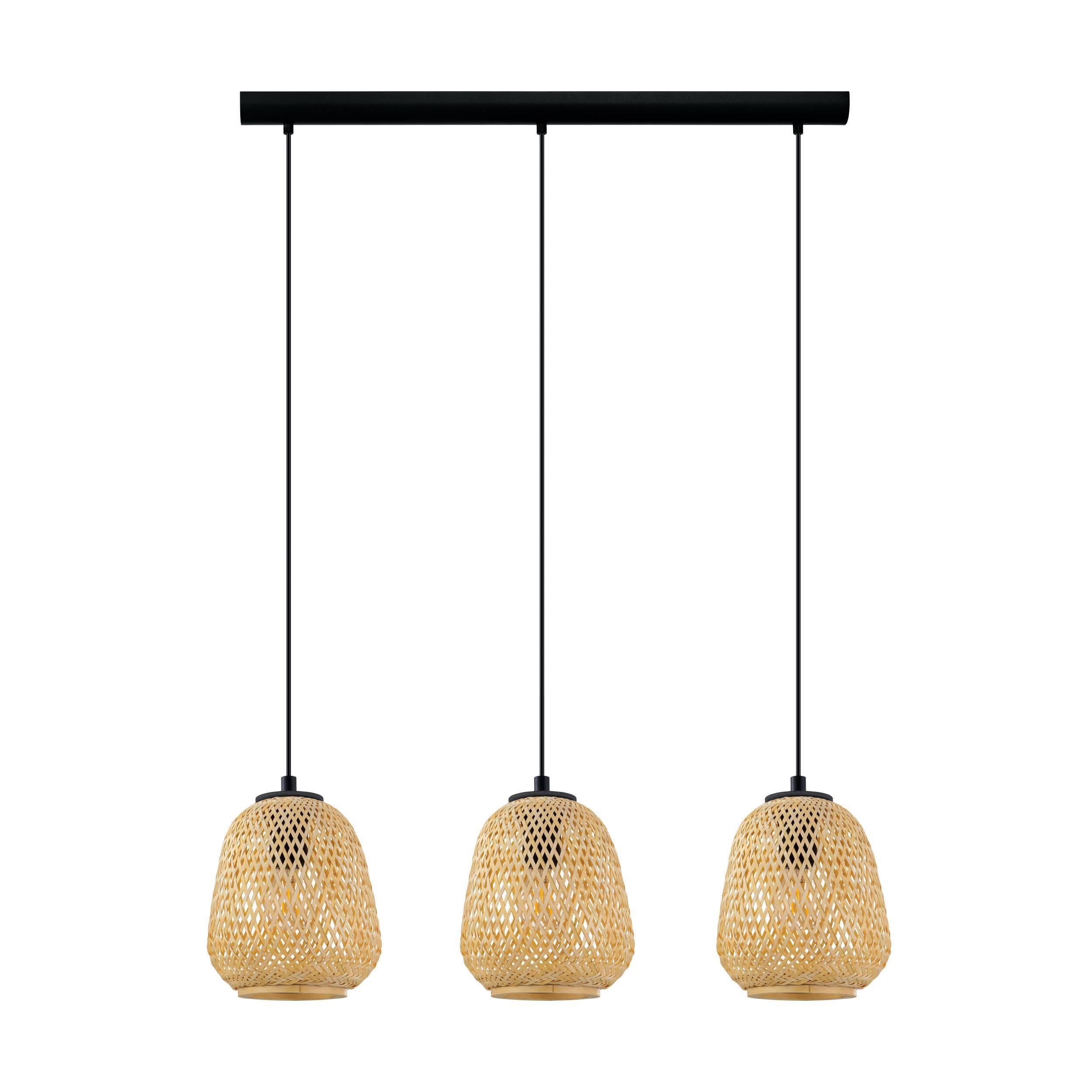 EGLO Lampadario Natura Dembleby beige paralume beige 3x E27 Ø0cm