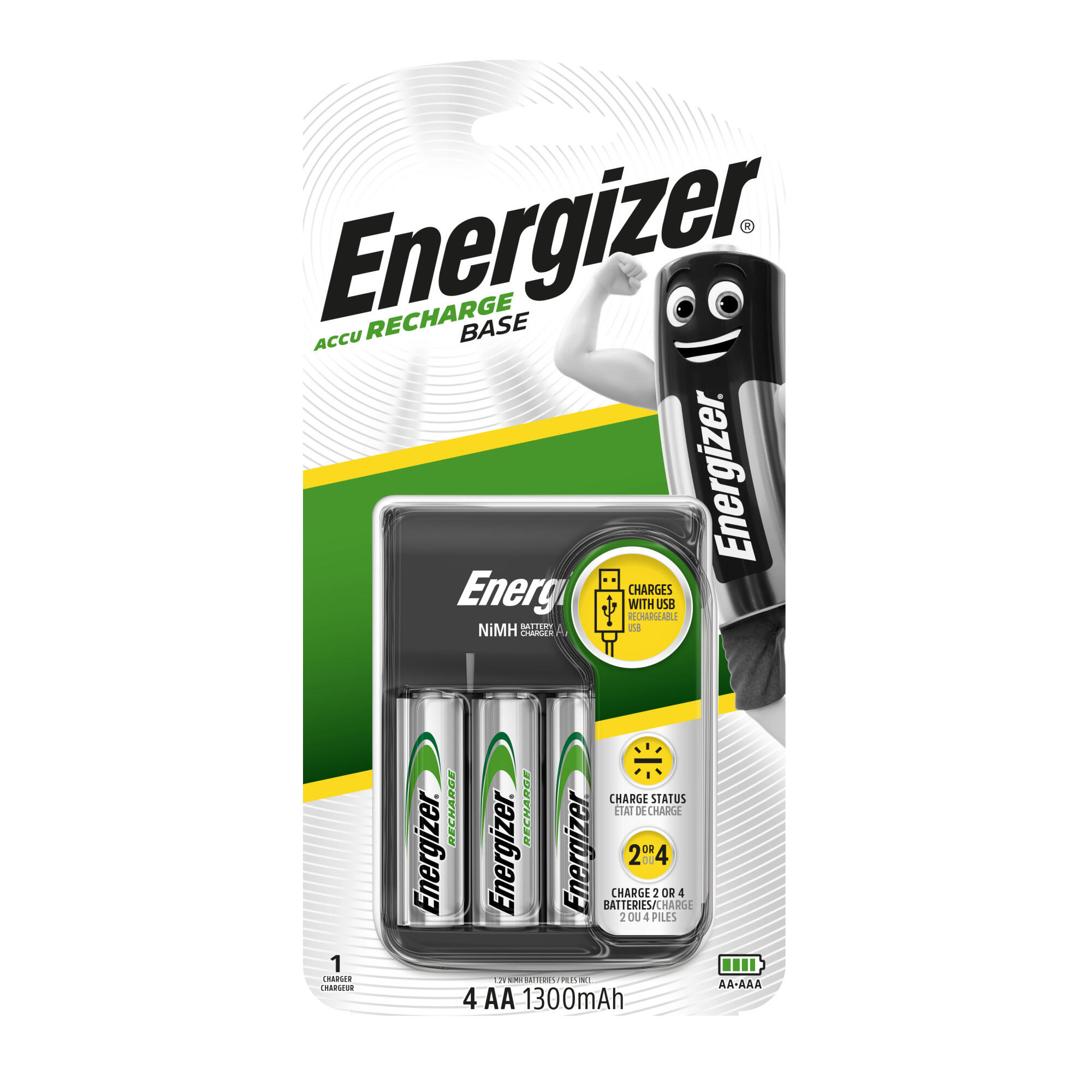 Cargador USB ENERGIZER para 4 pilas AA 1300MAH - 7