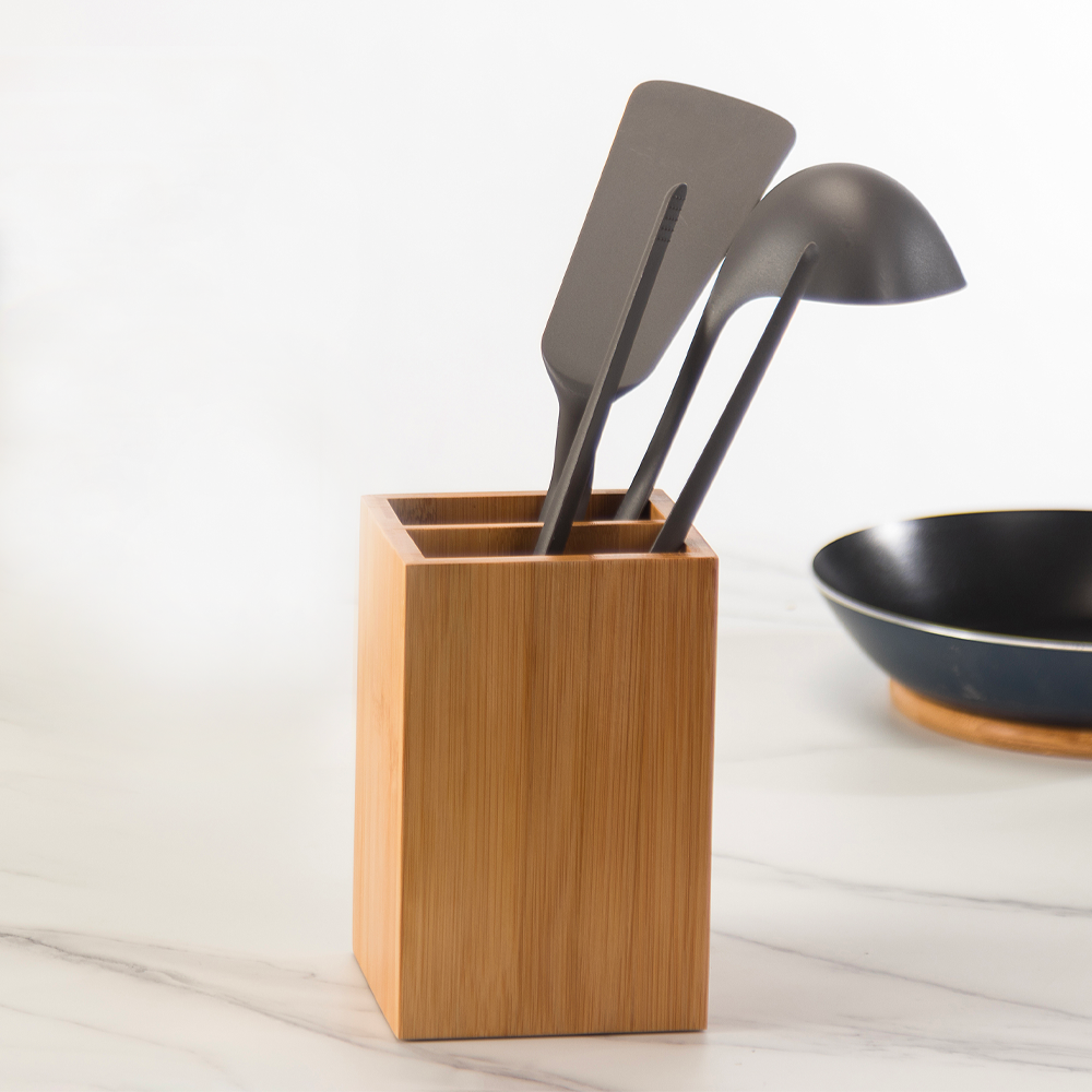 Porte-ustensiles bambou DELINIA L.10.3 x H.16 cm - 3