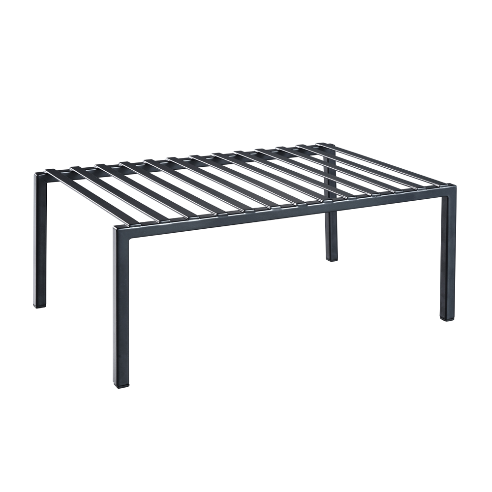 Prateleira economizadora de espaço para móvel superior 33x21x14cm aço preto Delinia - 12