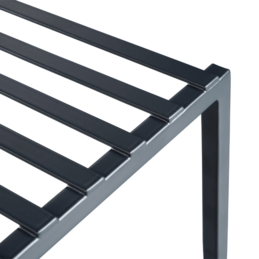 Prateleira economizadora de espaço para móvel superior 33x21x14cm aço preto Delinia - 5