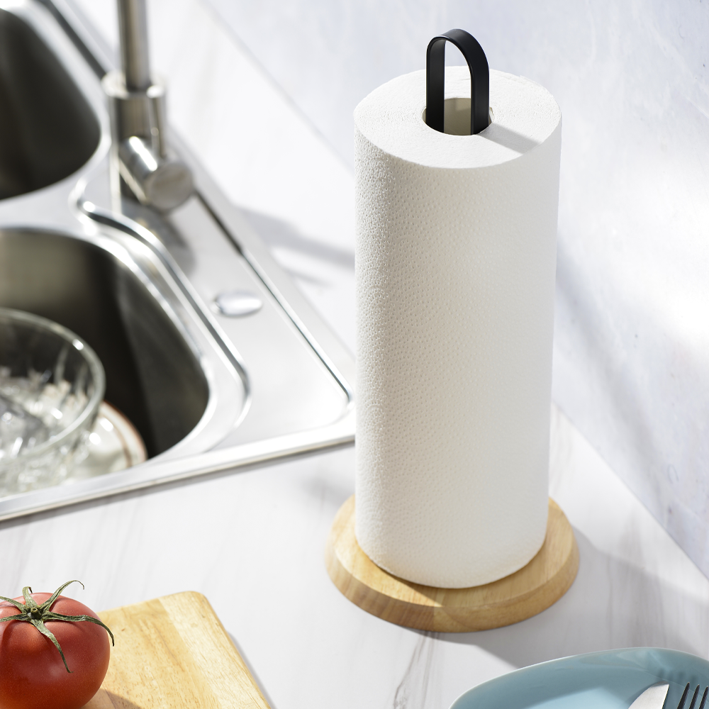 Porte essuie-tout métal noir - 2