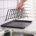 Scolapiatti nero a 2 ripiani 48,5x32x23,5 cm Scolapiatti nero a 2 ripiani 48,5x32x23,5 cm