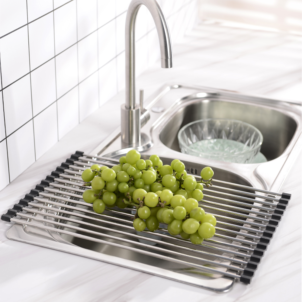 Escurreplatos de acero inoxidable de 29x1x46.7 cm - 15