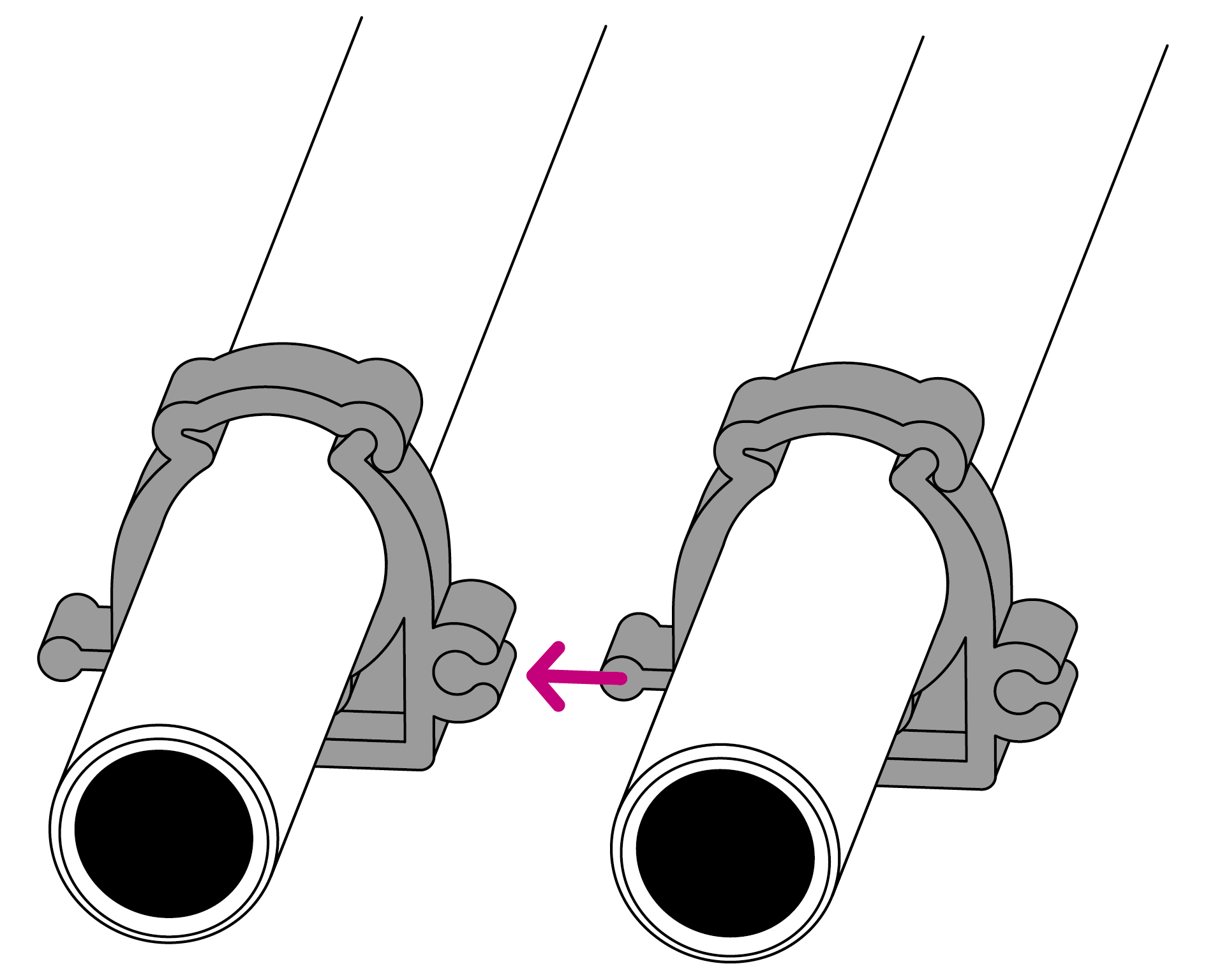 Abrazadera de fijación EQUATION Nylon ø20mm, 10 uds - 8