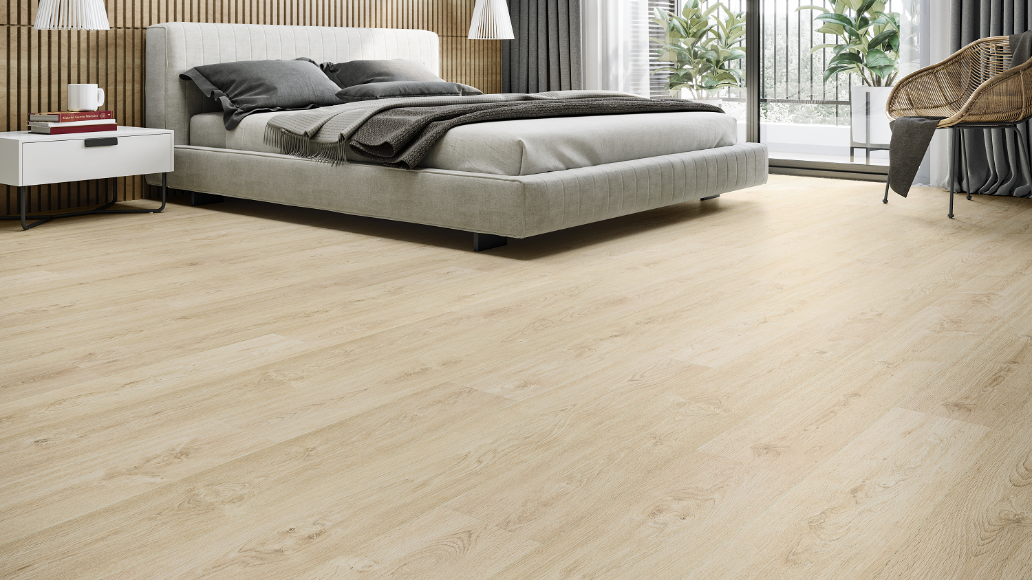 Pavimento laminato effetto legno beige, AC5 classe 33, sp. 8 mm, ARTENS Elche, 2.32 m² - 4