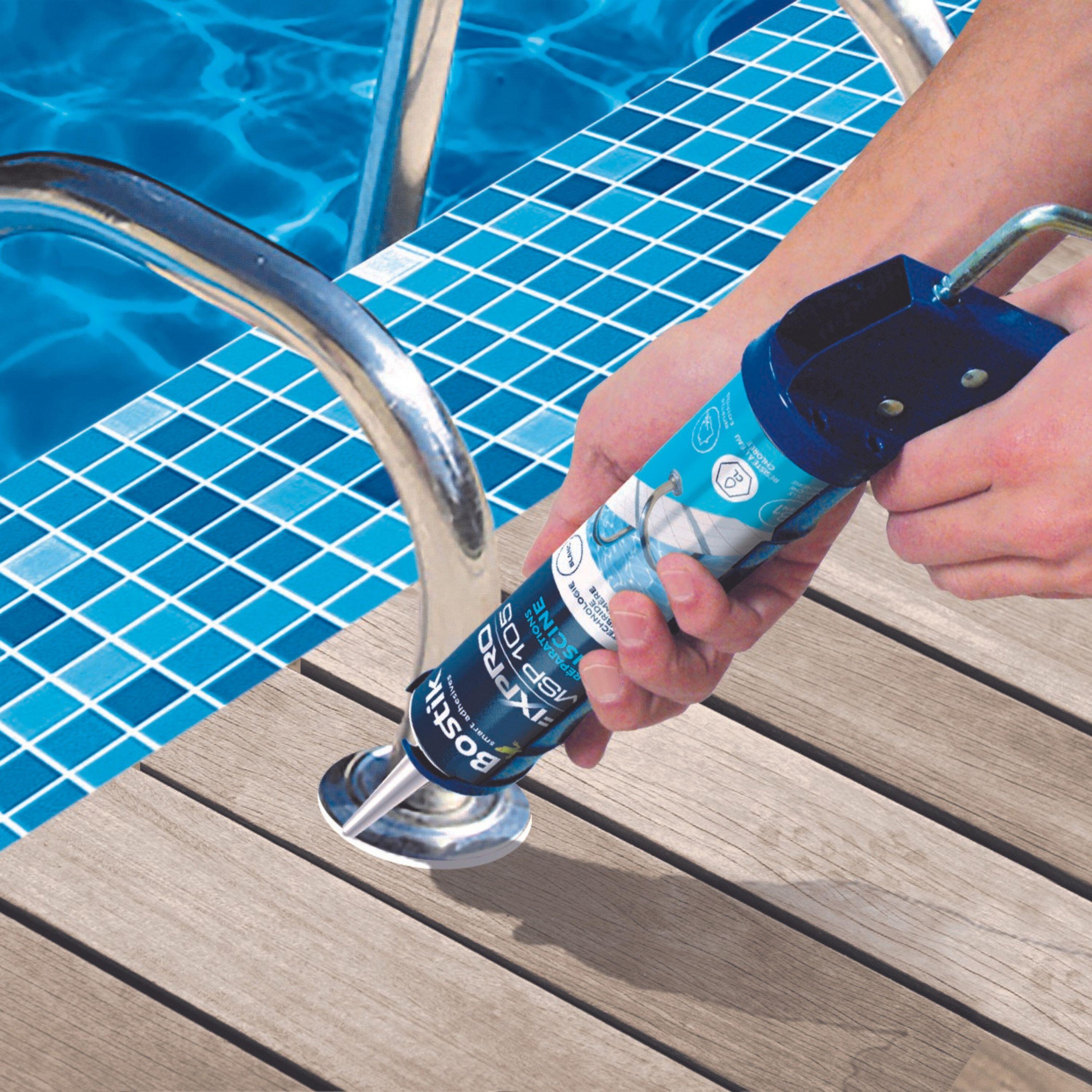 Colle de fixation gel MS polymère Piscine fixpro msp 105 BOSTIK, 290ml blanc - 9